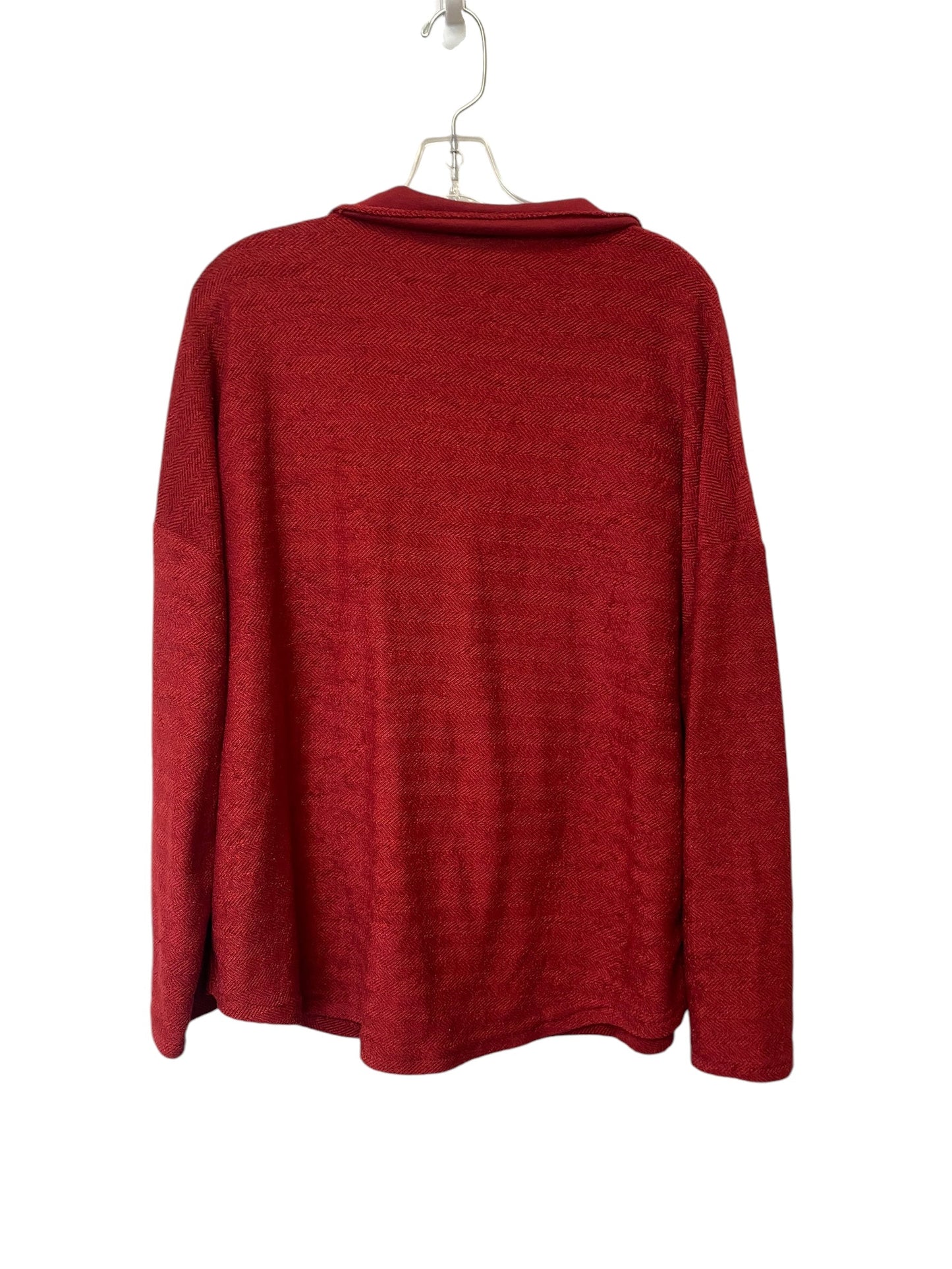 Cardigan By Clothes Mentor In Red, Size: L