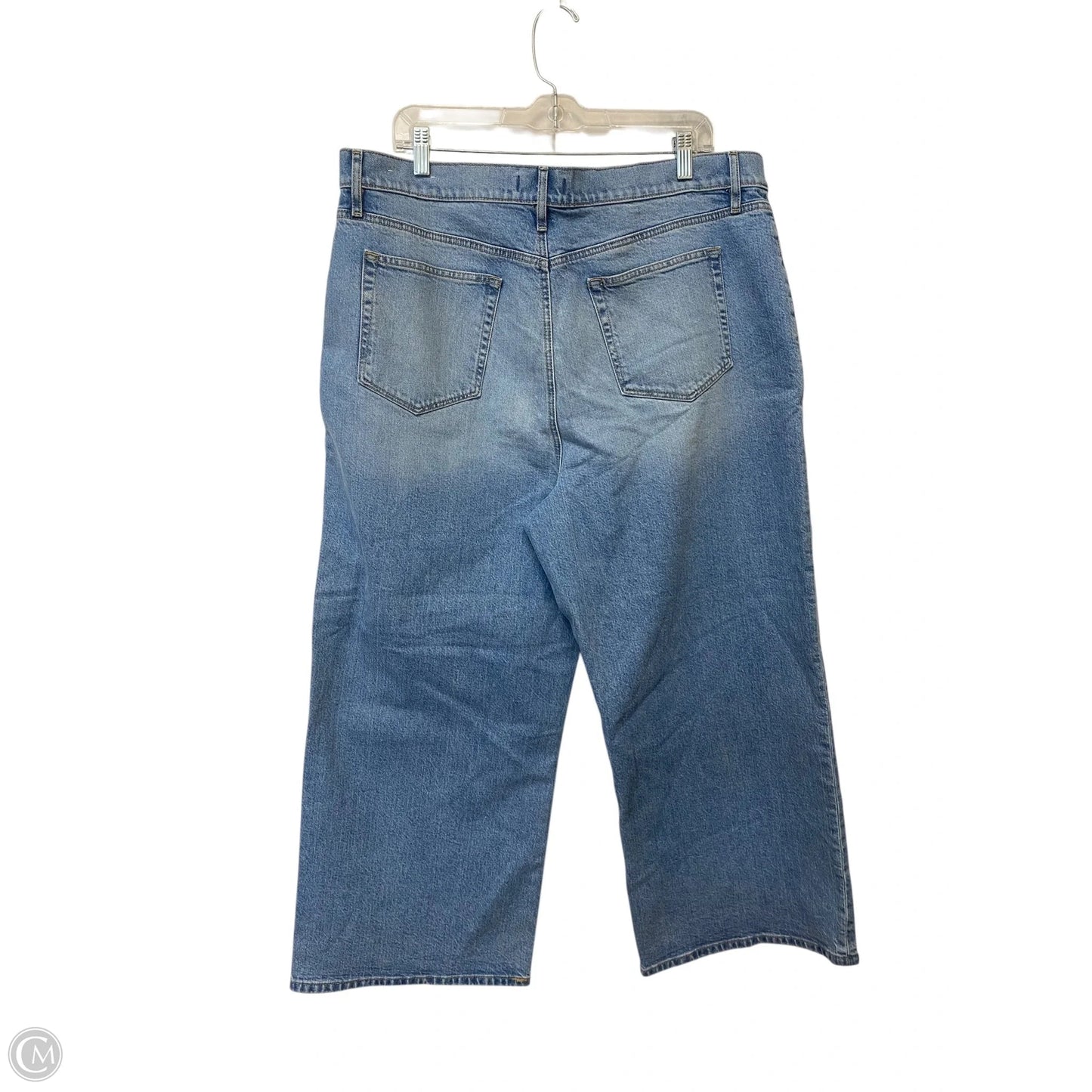 Jeans Wide Leg By Loft In Blue Denim, Size: 16