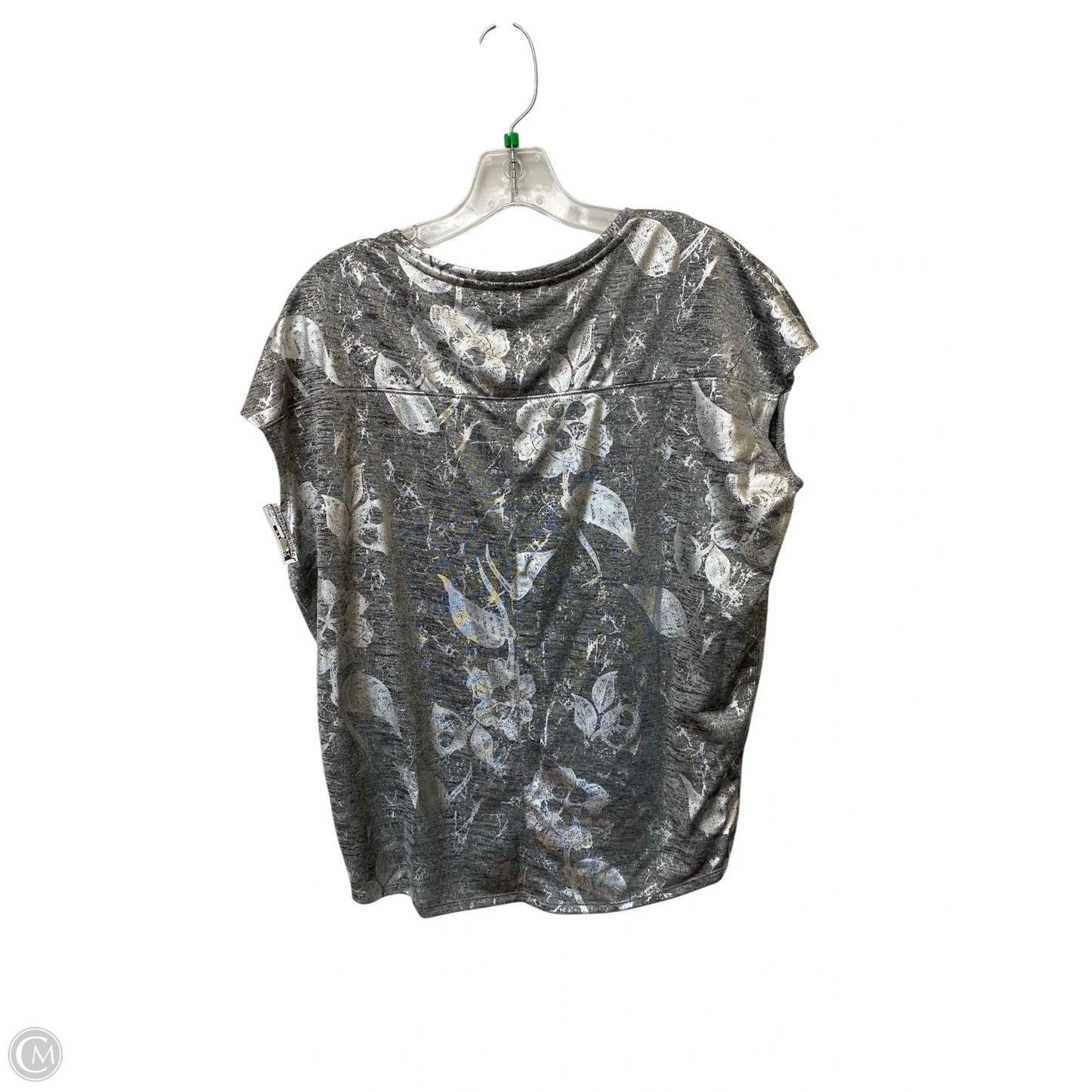 Top Short Sleeve Basic By White House Black Market In Silver, Size: Xs