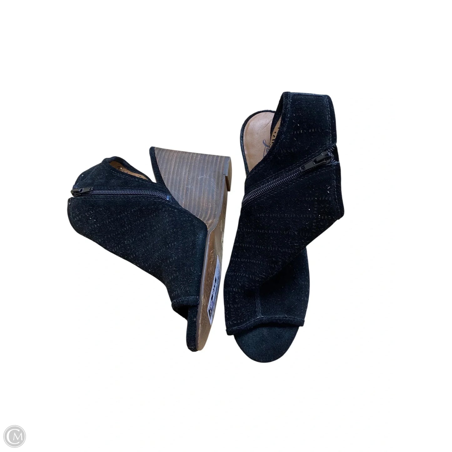 Shoes Heels Wedge By Lucky Brand In Black & Brown, Size: 8