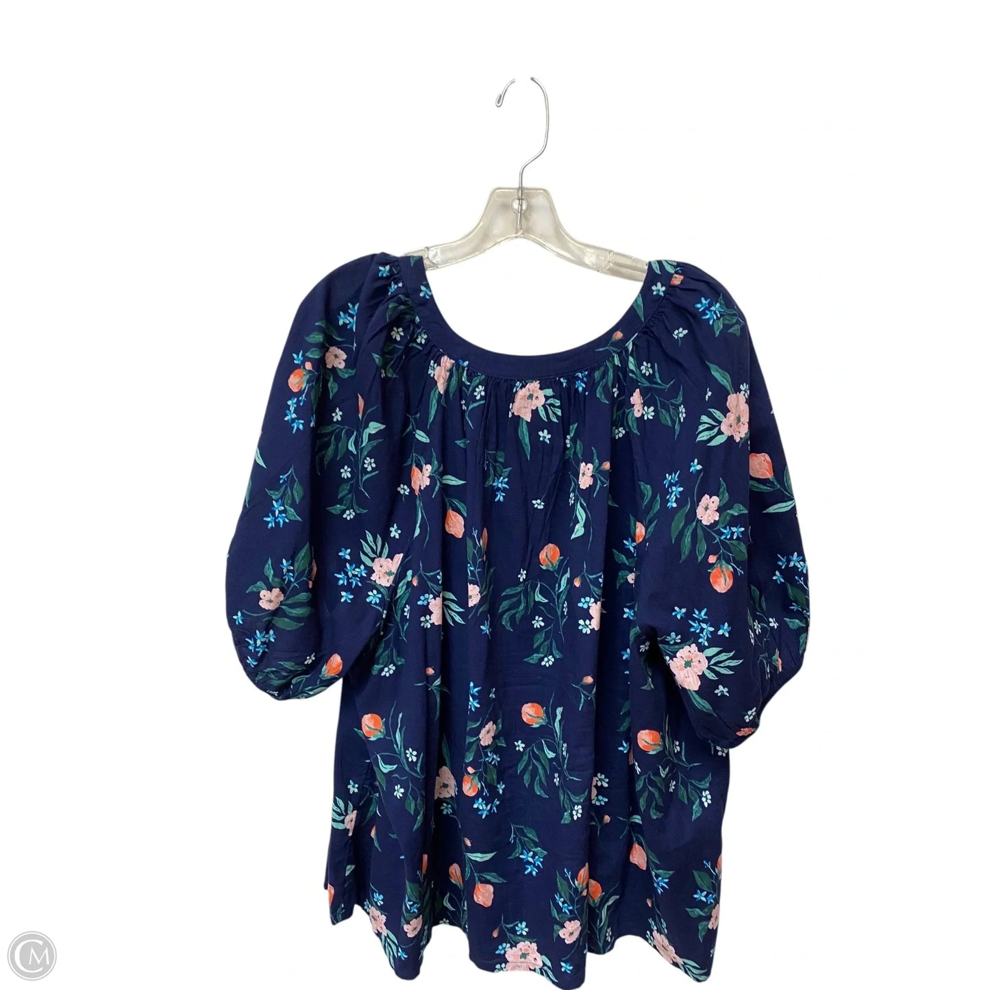 Top Short Sleeve By St Johns Bay In Floral Print, Size: 3x