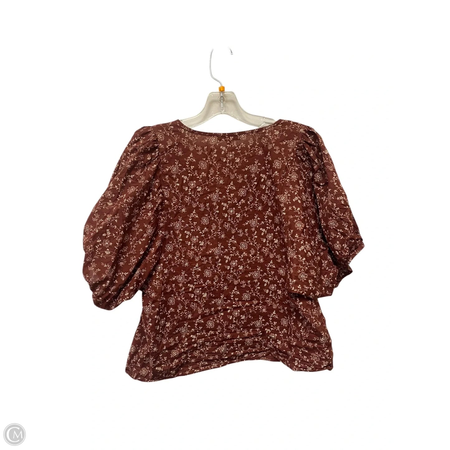 Top Short Sleeve By Madewell In Brown, Size: M
