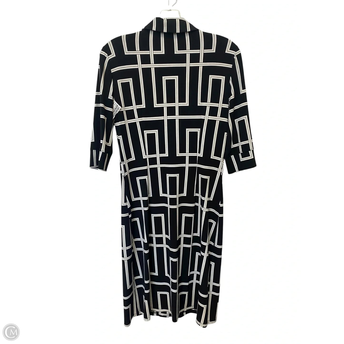 Dress Casual Midi By White House Black Market In Black & White, Size: 6