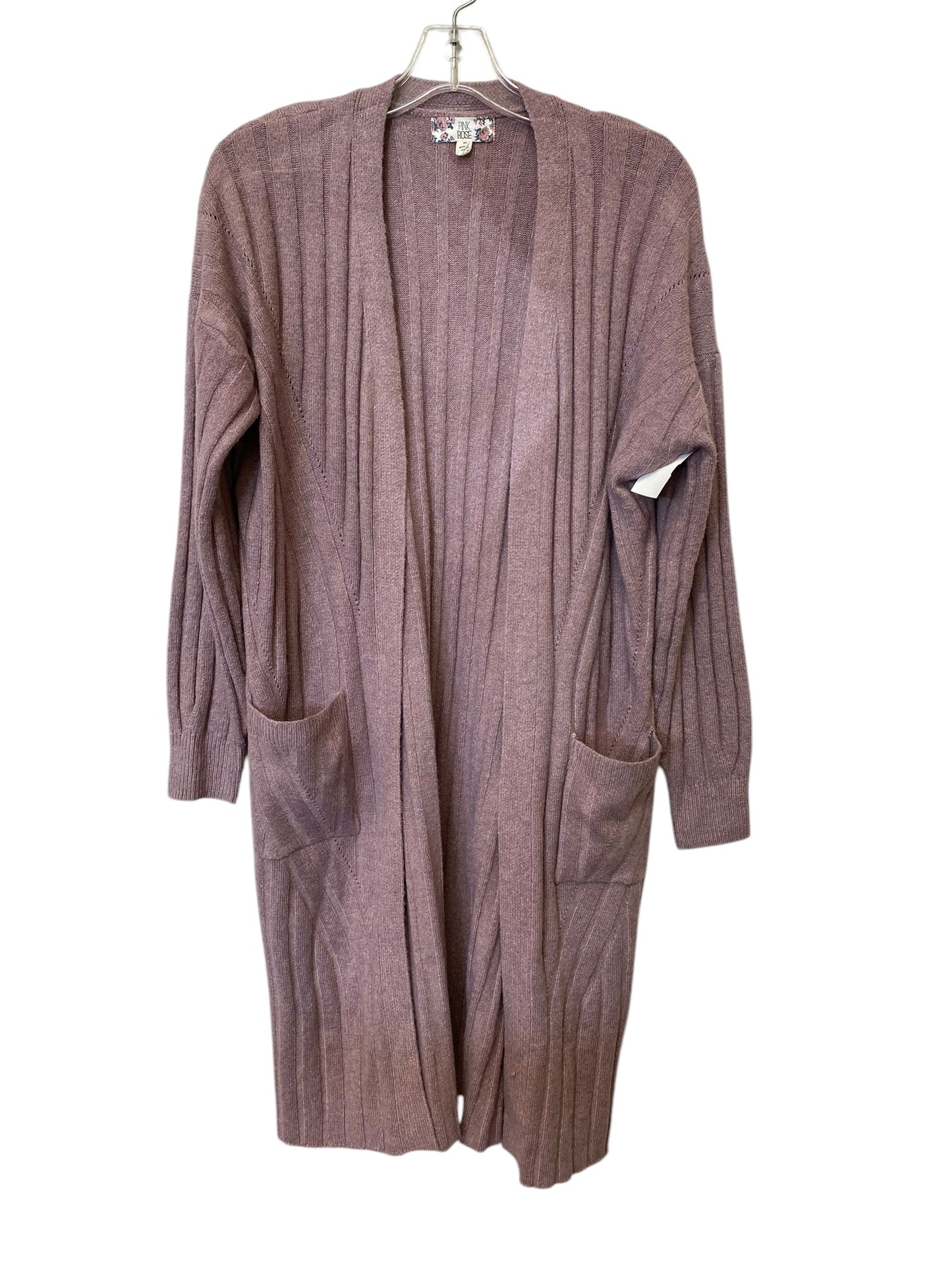 Cardigan By Pink Rose In Purple, Size: M