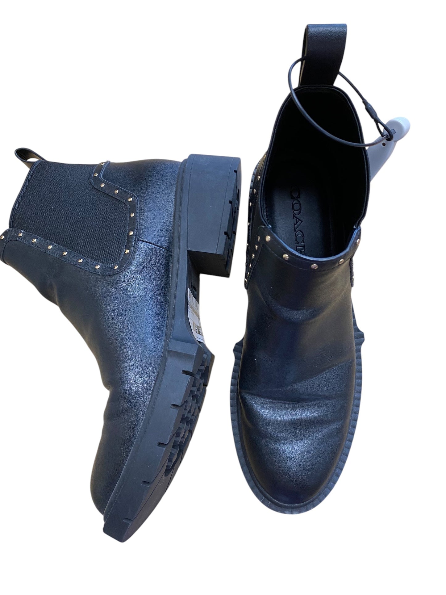 Boots Designer By Coach In Black, Size: 7.5