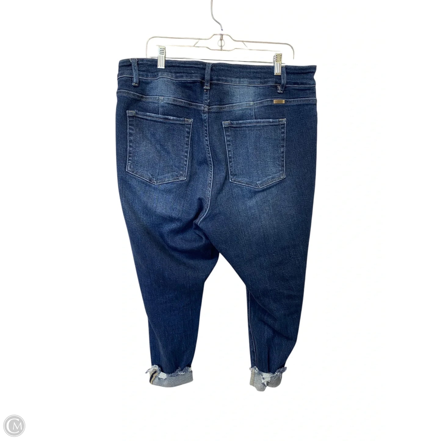 Jeans Cropped By Kancan In Blue Denim, Size: 18