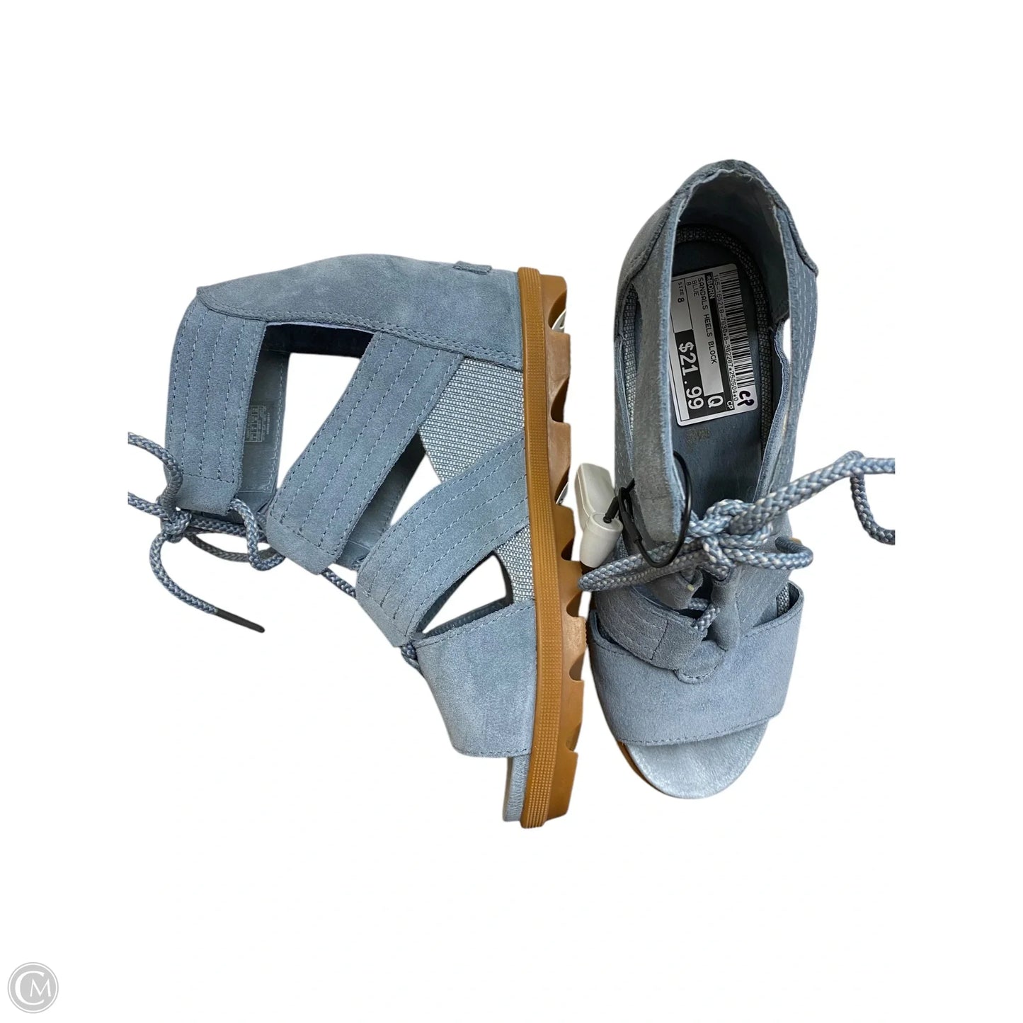 Sandals Heels Block By Born In Blue, Size: 8