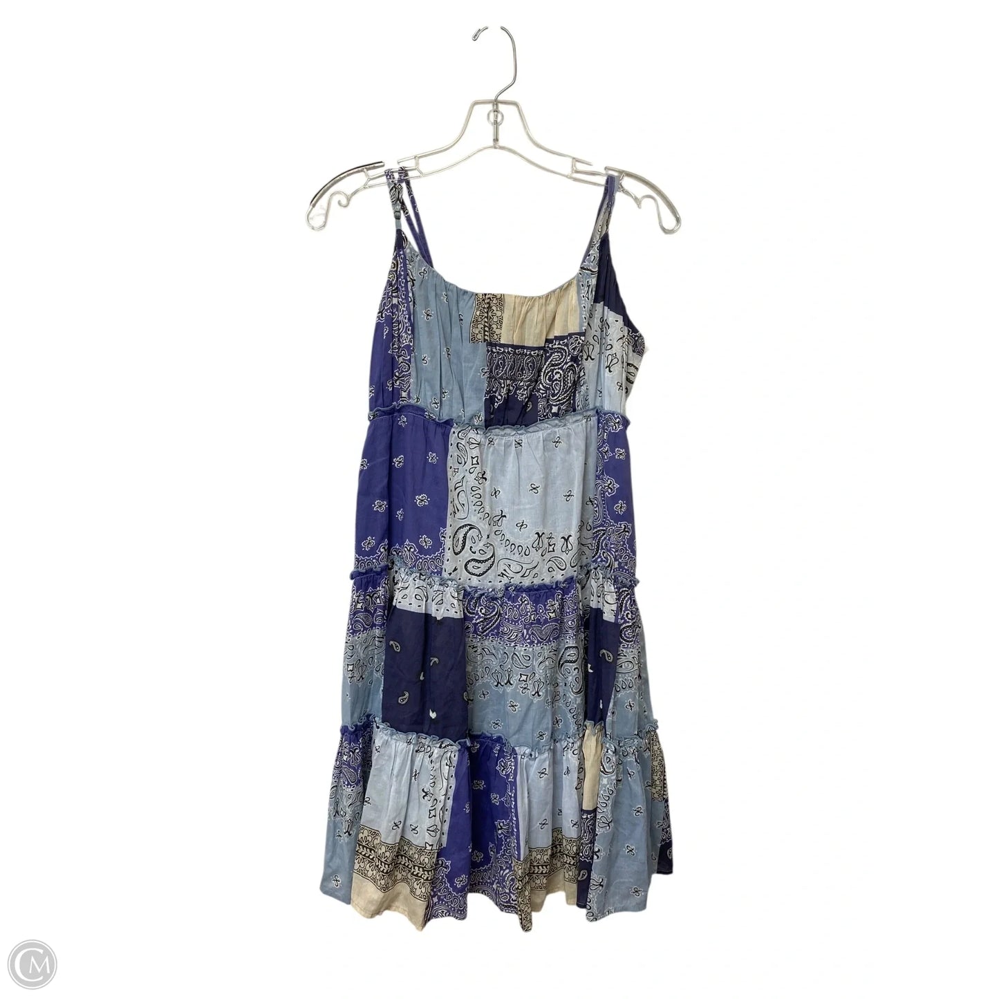Dress Casual Short By Lucky Brand In Blue & Cream, Size: S