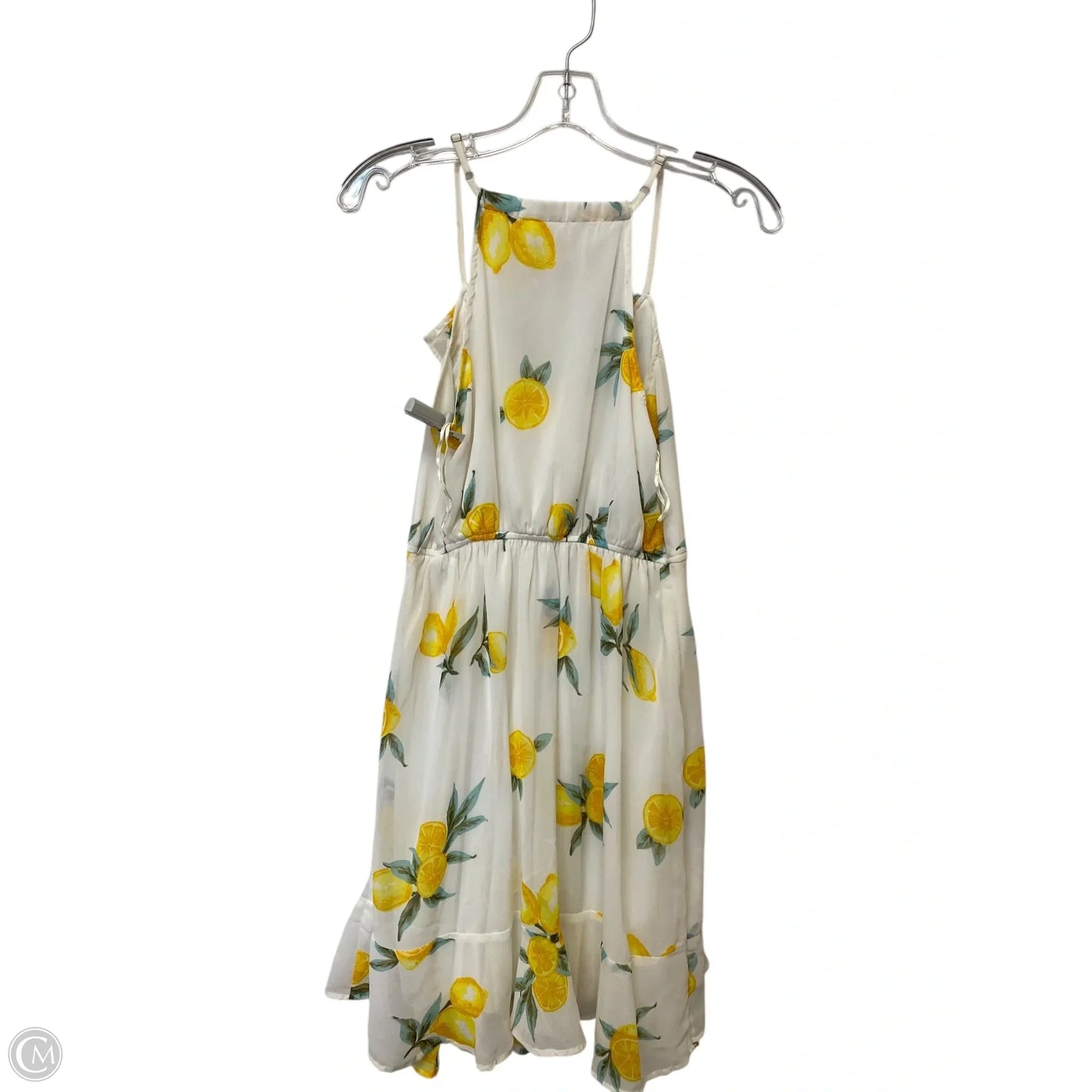 Dress Casual Short By Japna In White & Yellow, Size: S