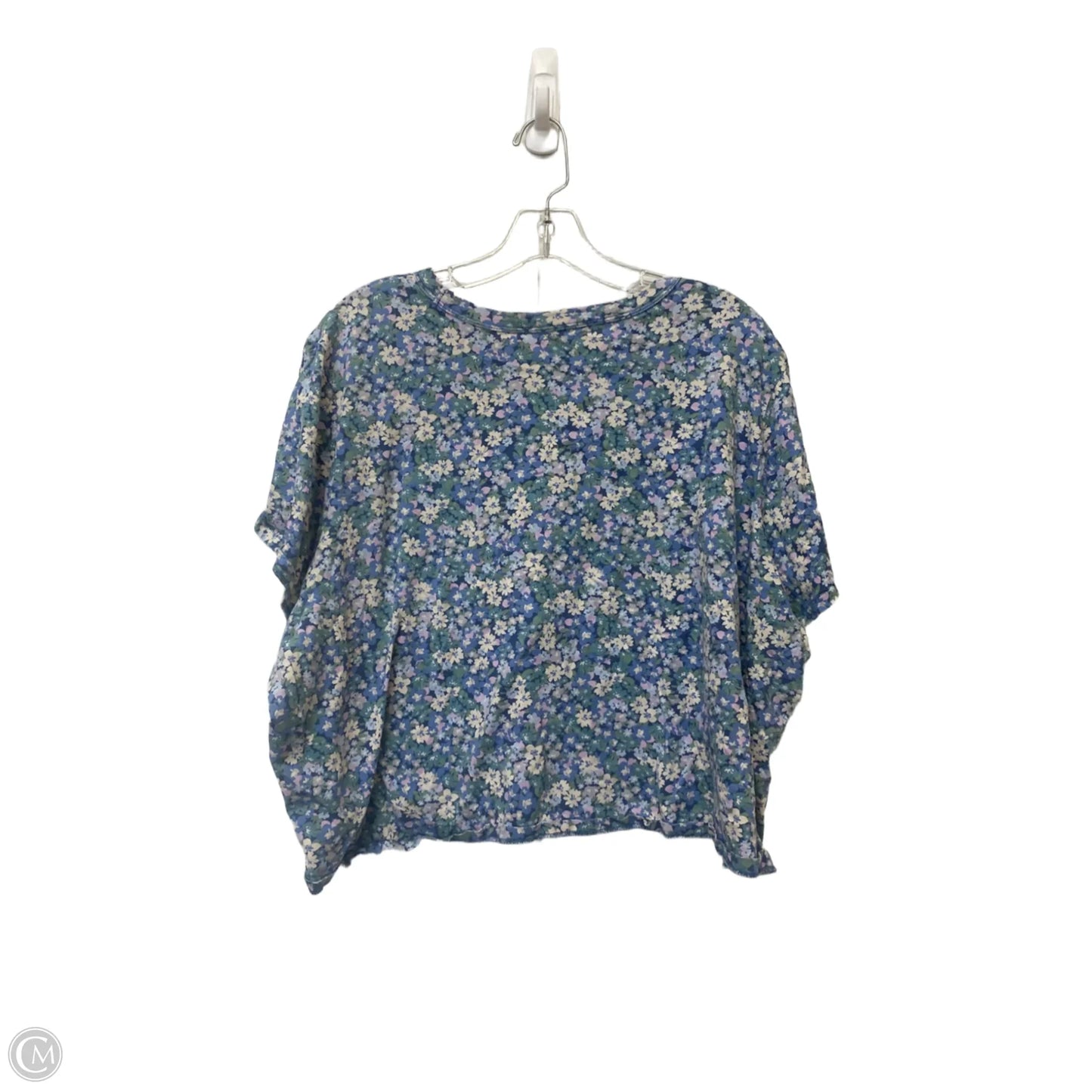 Top Short Sleeve Basic By Old Navy In Floral Print, Size: 3x
