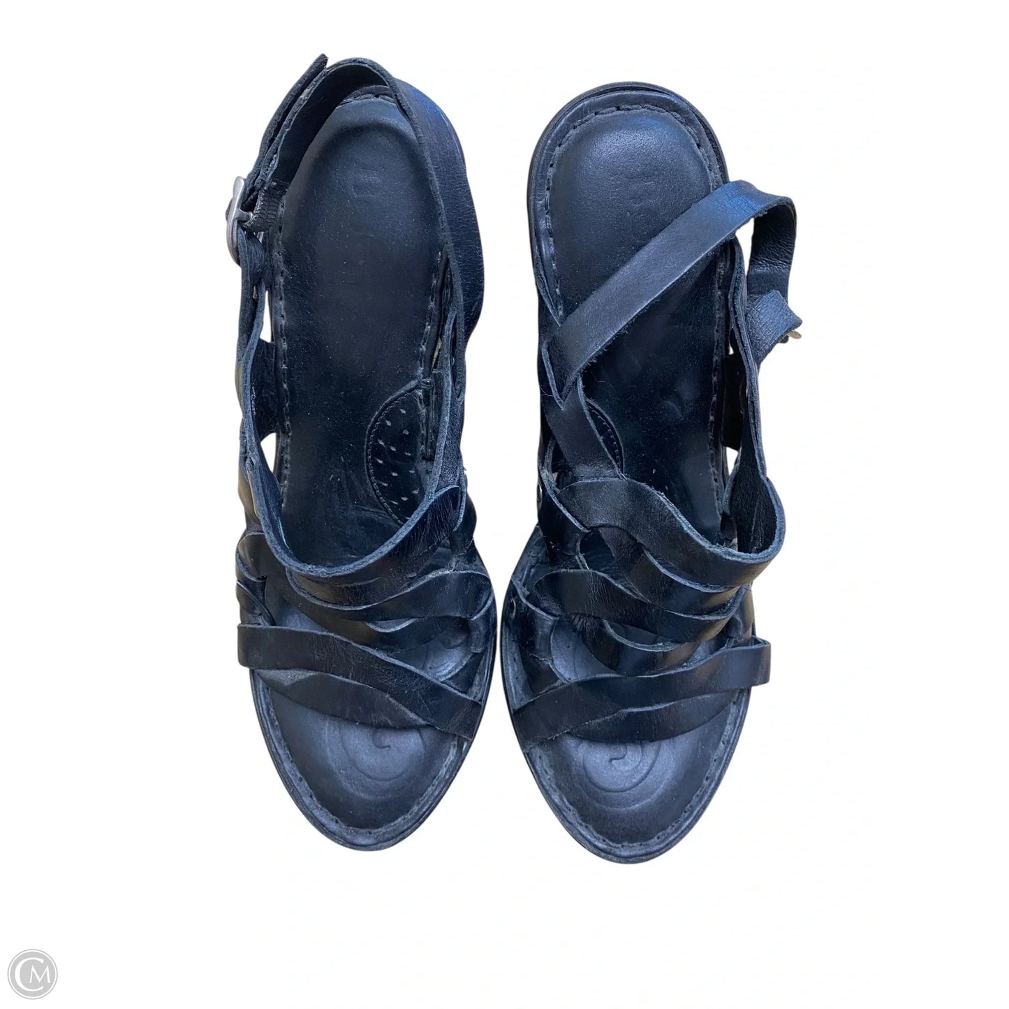 Shoes Heels Wedge By Born In Black, Size: 9