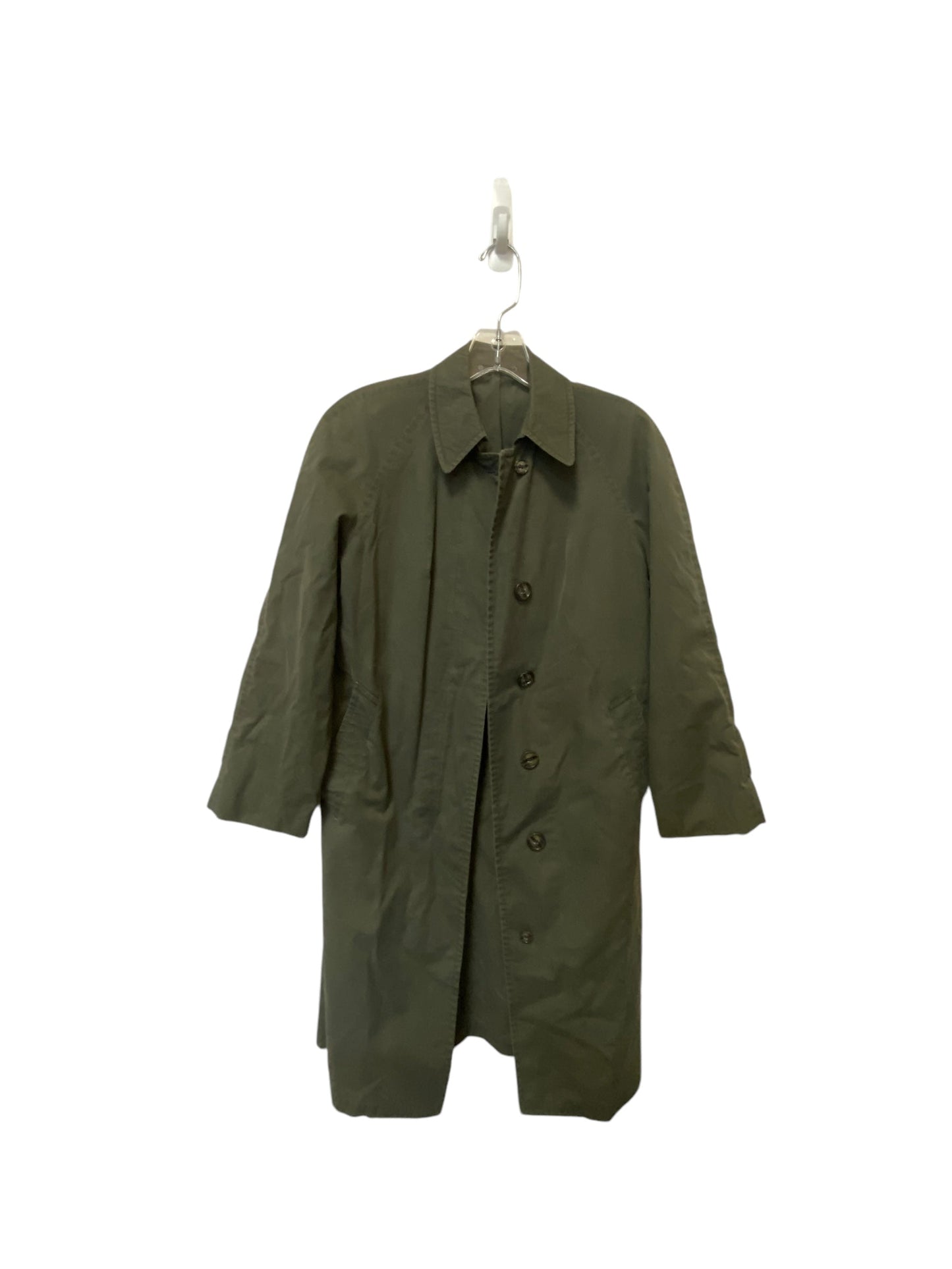 Coat Trench Coat By London Fog In Green, Size: Petite S