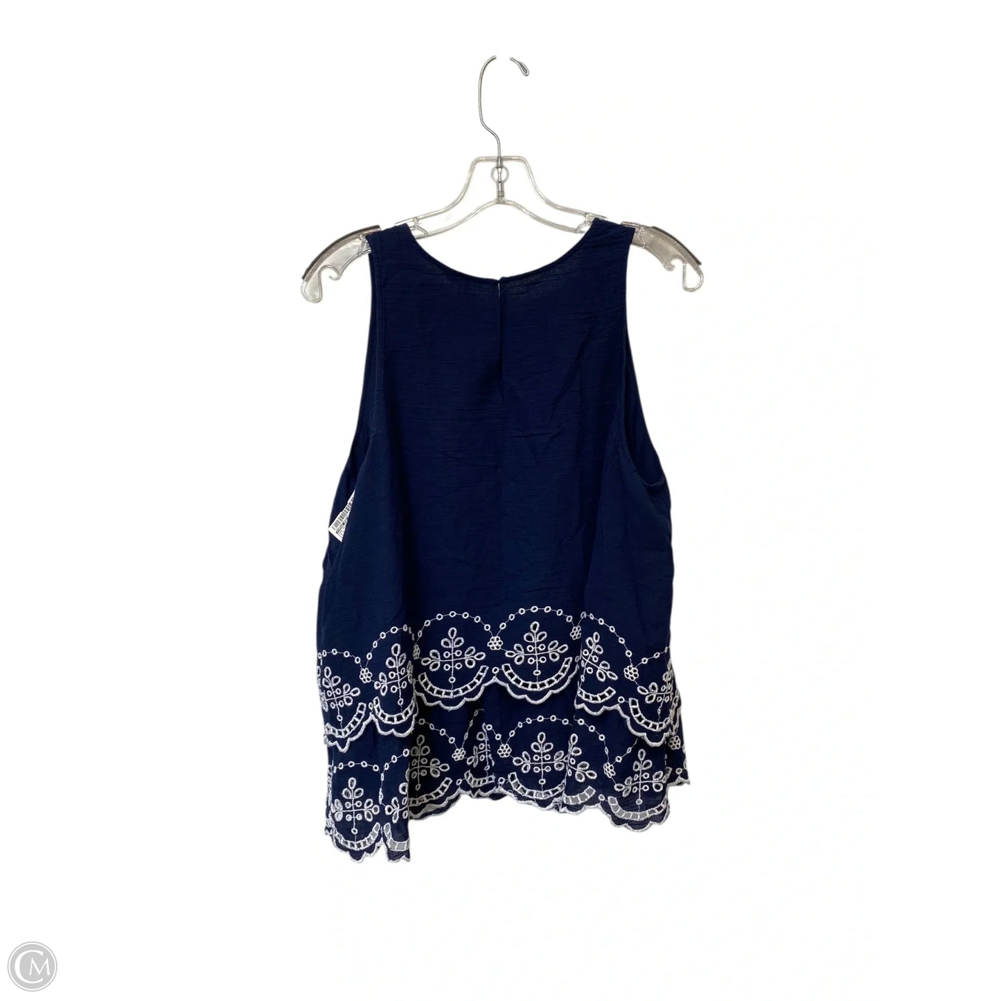 Top Sleeveless By Crown And Ivy In Blue, Size: Xl