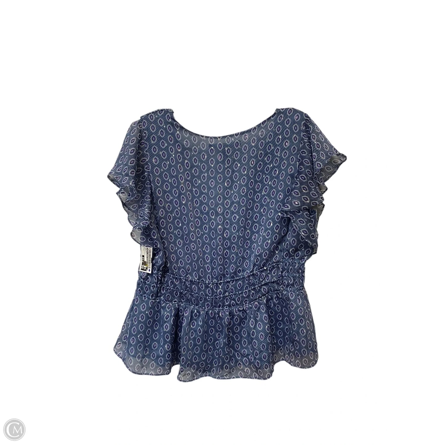 Top Short Sleeve By White House Black Market In Blue, Size: L