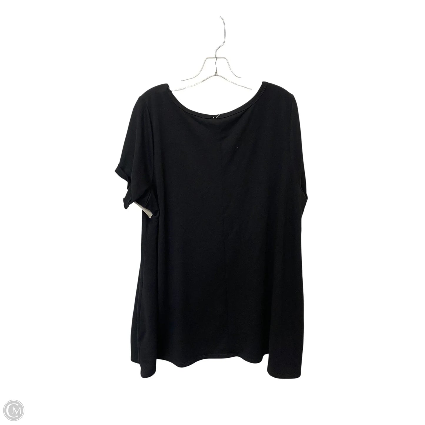 Top Short Sleeve By Cable And Gauge In Black, Size: 1x