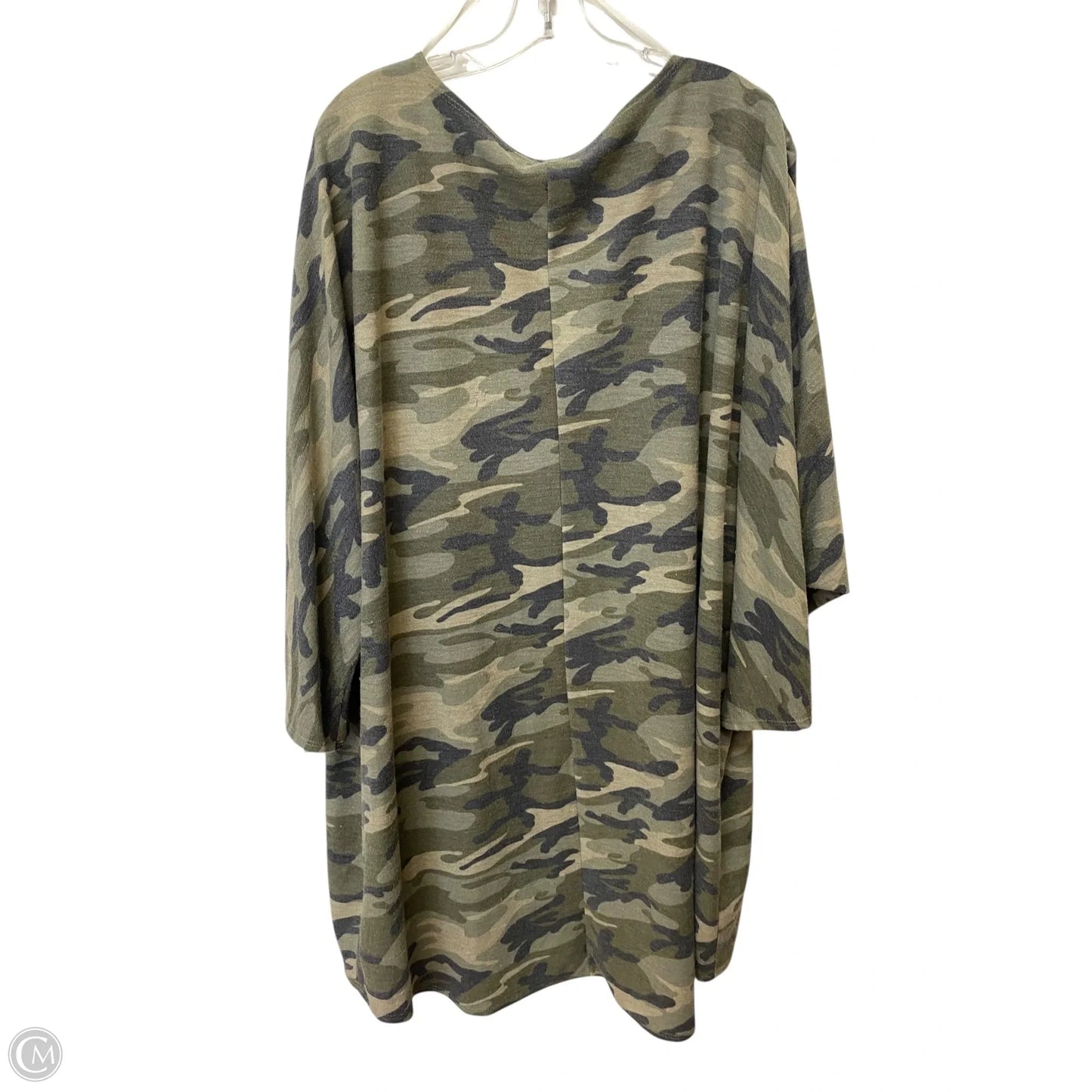 Cardigan By Clothes Mentor In Camouflage Print, Size: L