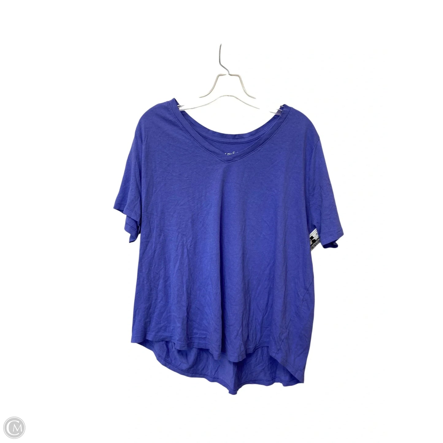 Top Short Sleeve By Terra & Sky In Blue, Size: 2x