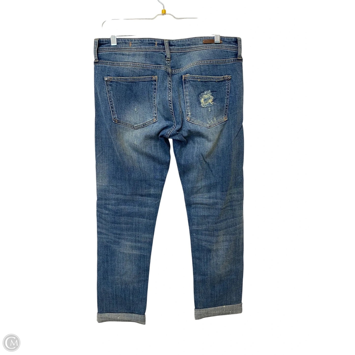 Jeans Cropped By Pilcro In Blue Denim, Size: 28