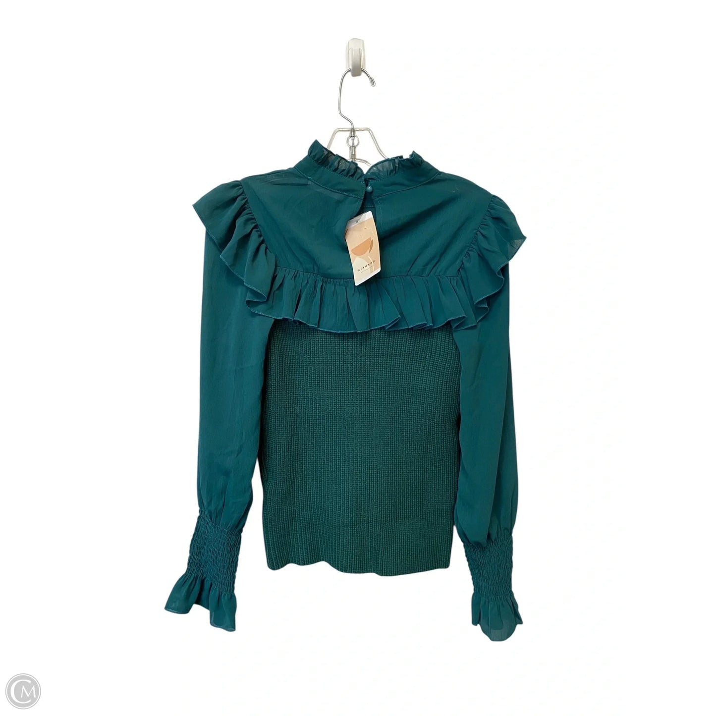 Top Long Sleeve By Kirundo In Green, Size: S