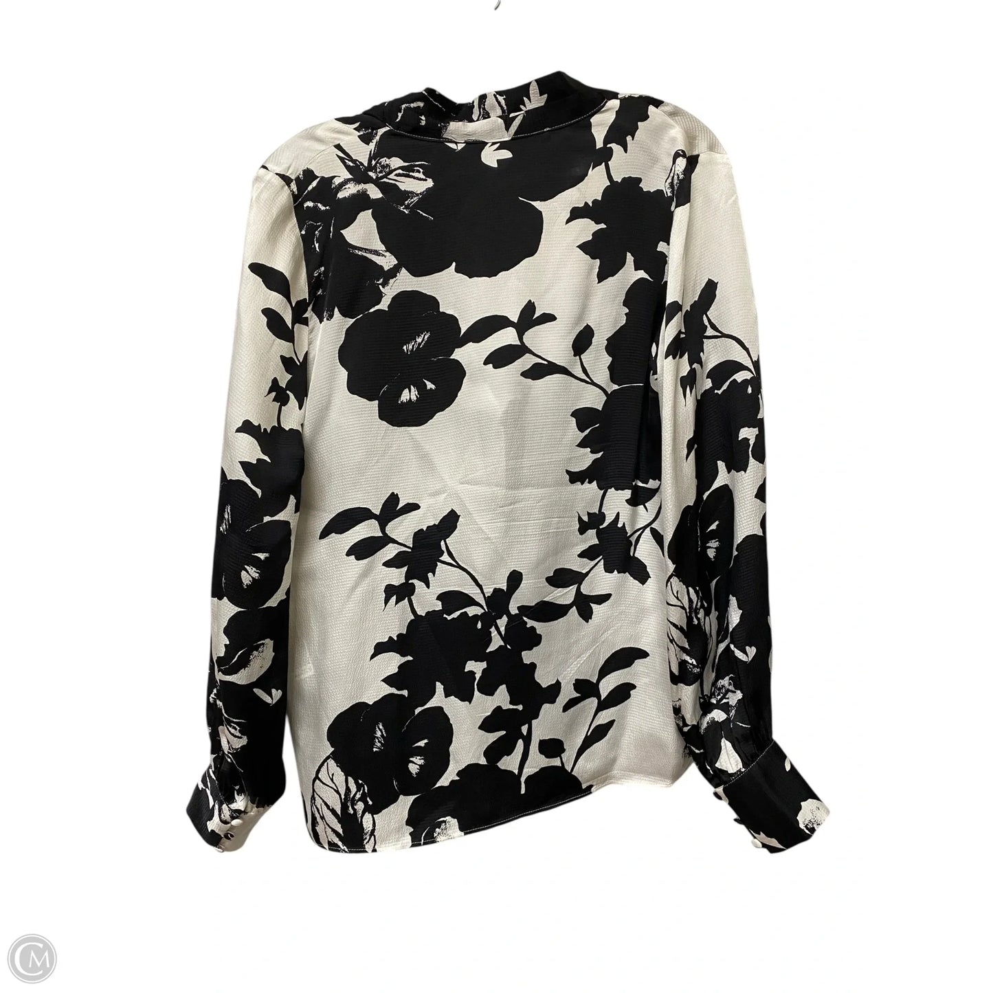 Top Long Sleeve By White House Black Market In Black & White, Size: Xs