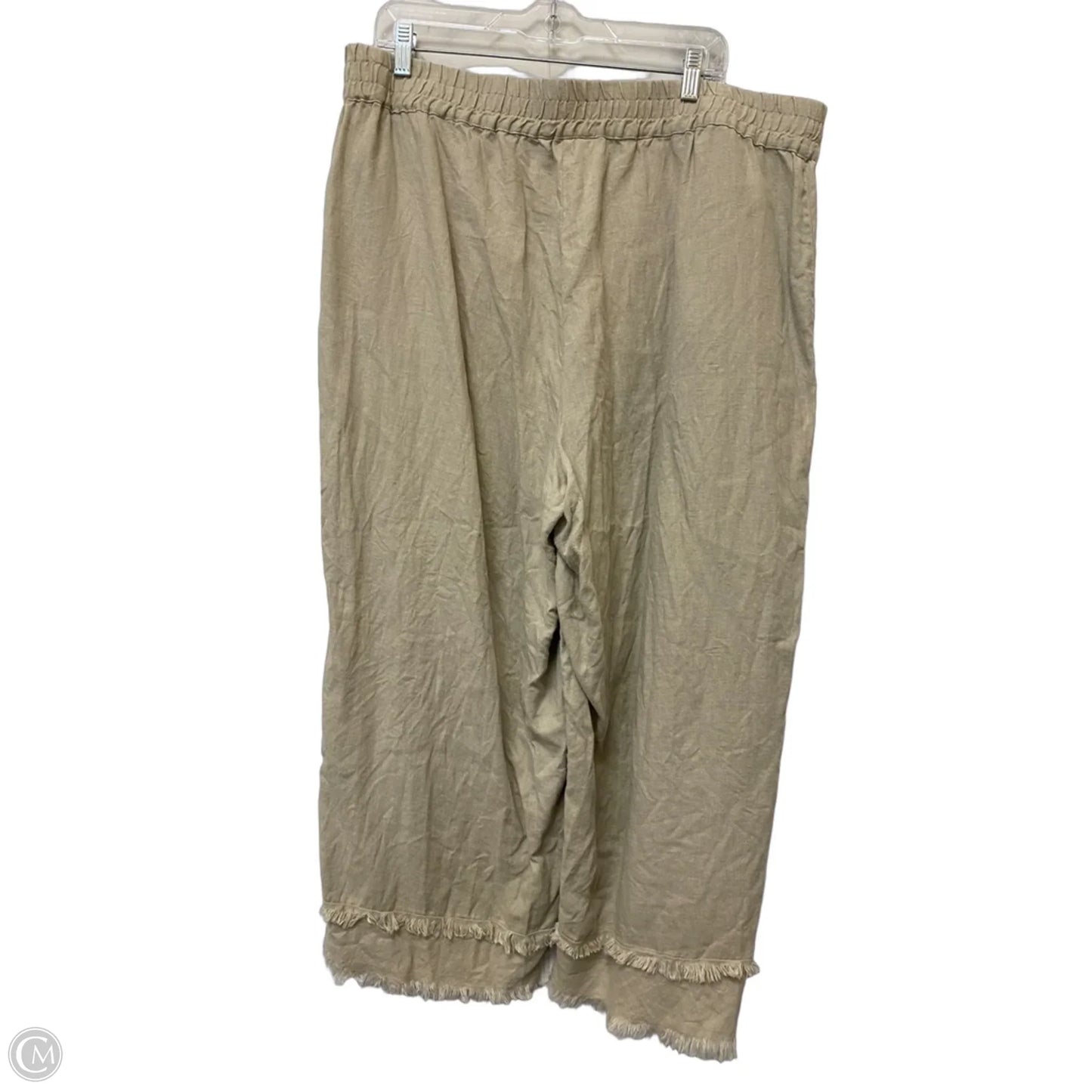 Pants Linen By John Mark In Brown, Size: 1x
