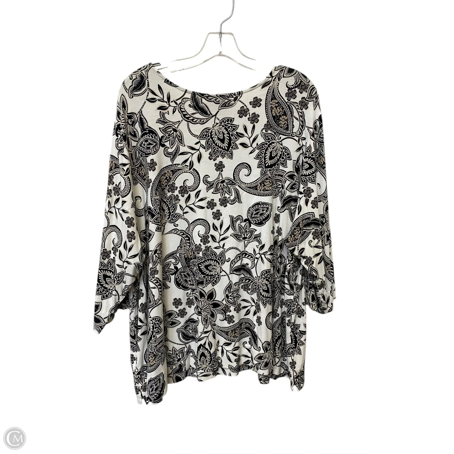 Top Long Sleeve By J. Jill In Paisley Print, Size: 3x