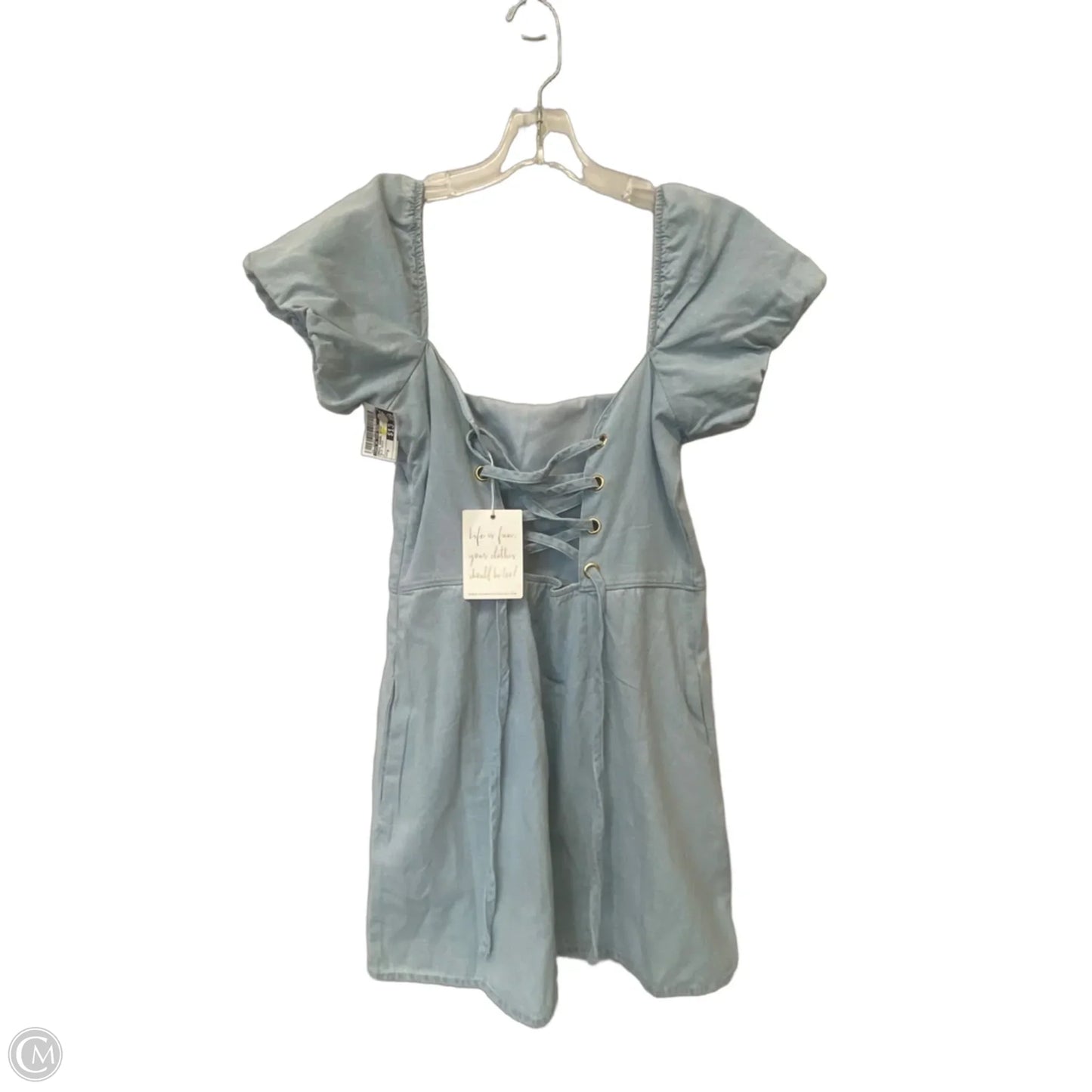 Dress Casual Short By Show Me Your Mumu In Blue Denim, Size: M