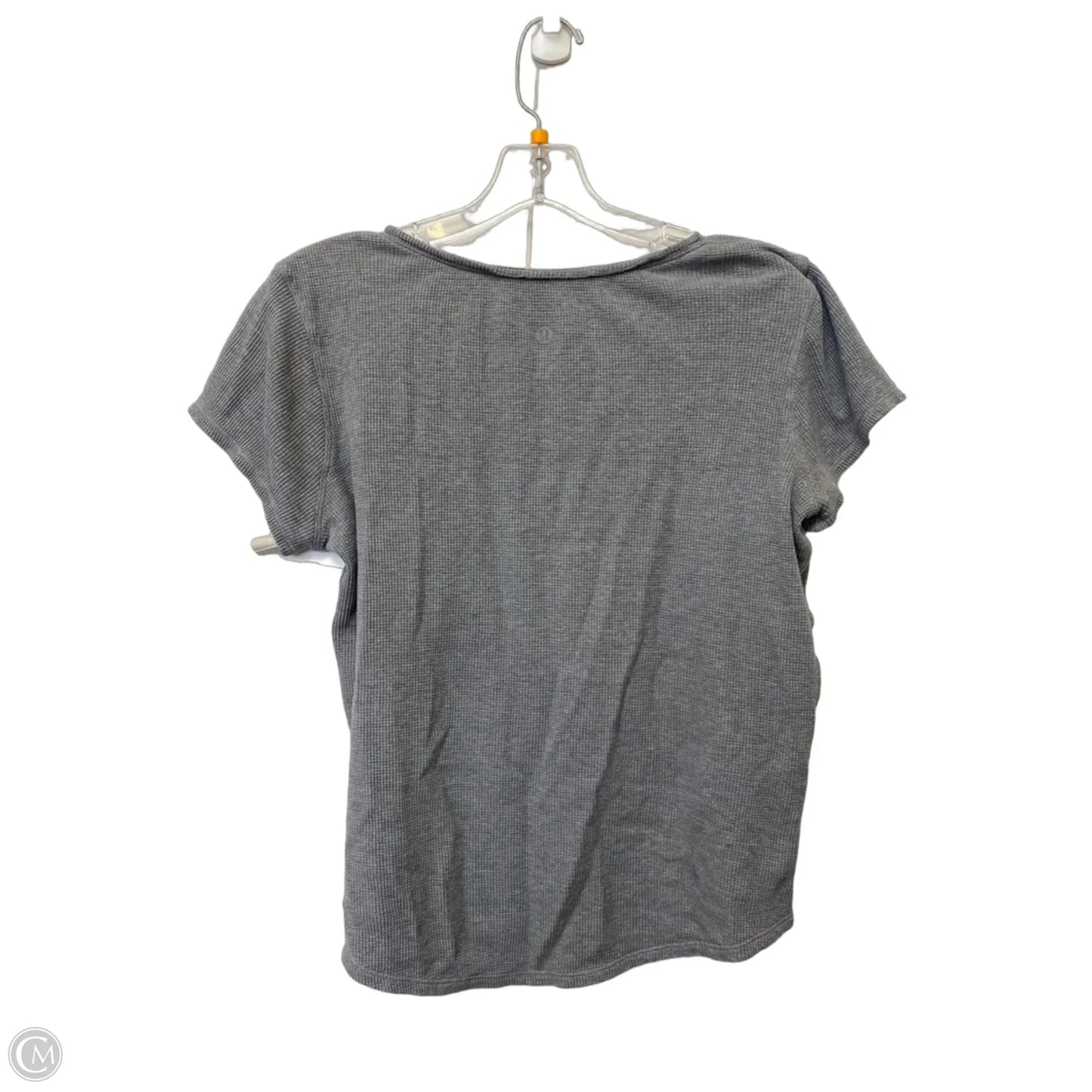 Top Short Sleeve By Lululemon In Grey, Size: 8