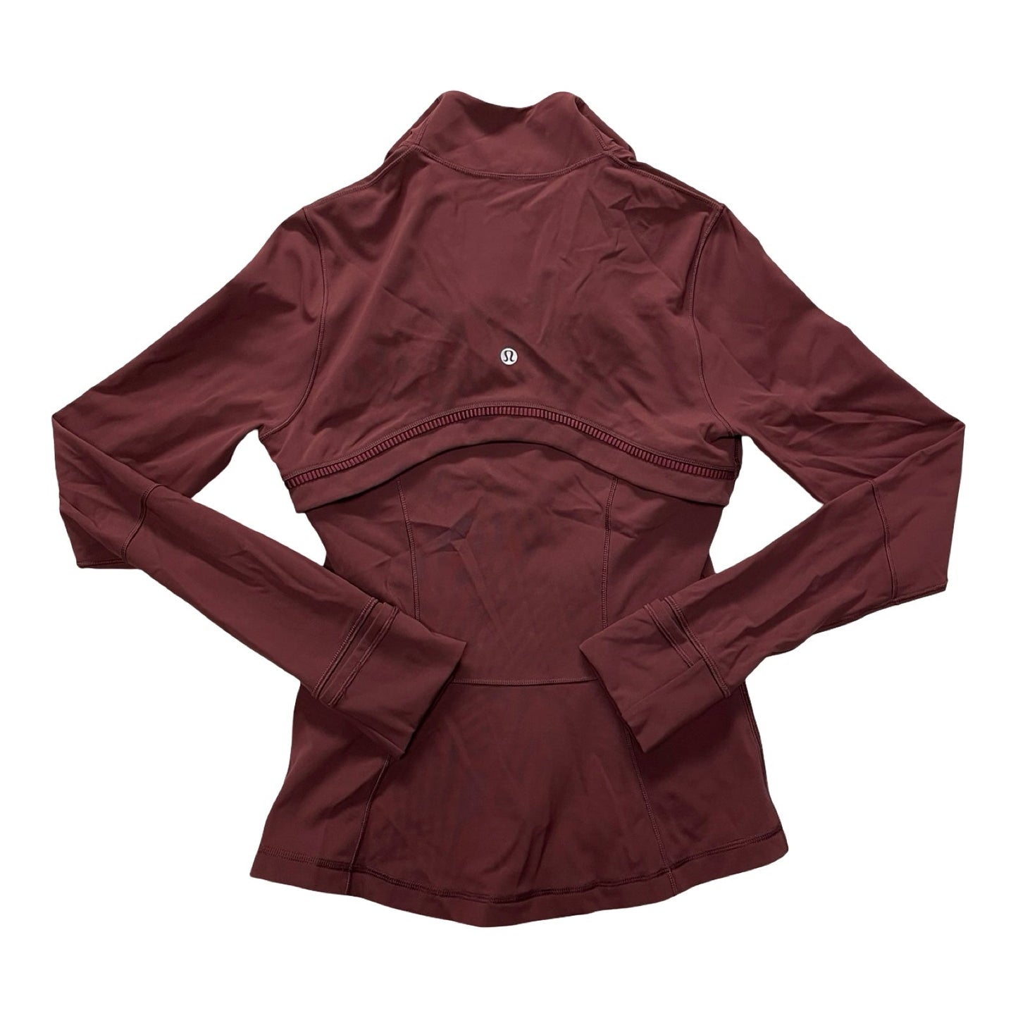 Athletic Jacket By Lululemon In Maroon, Size:4