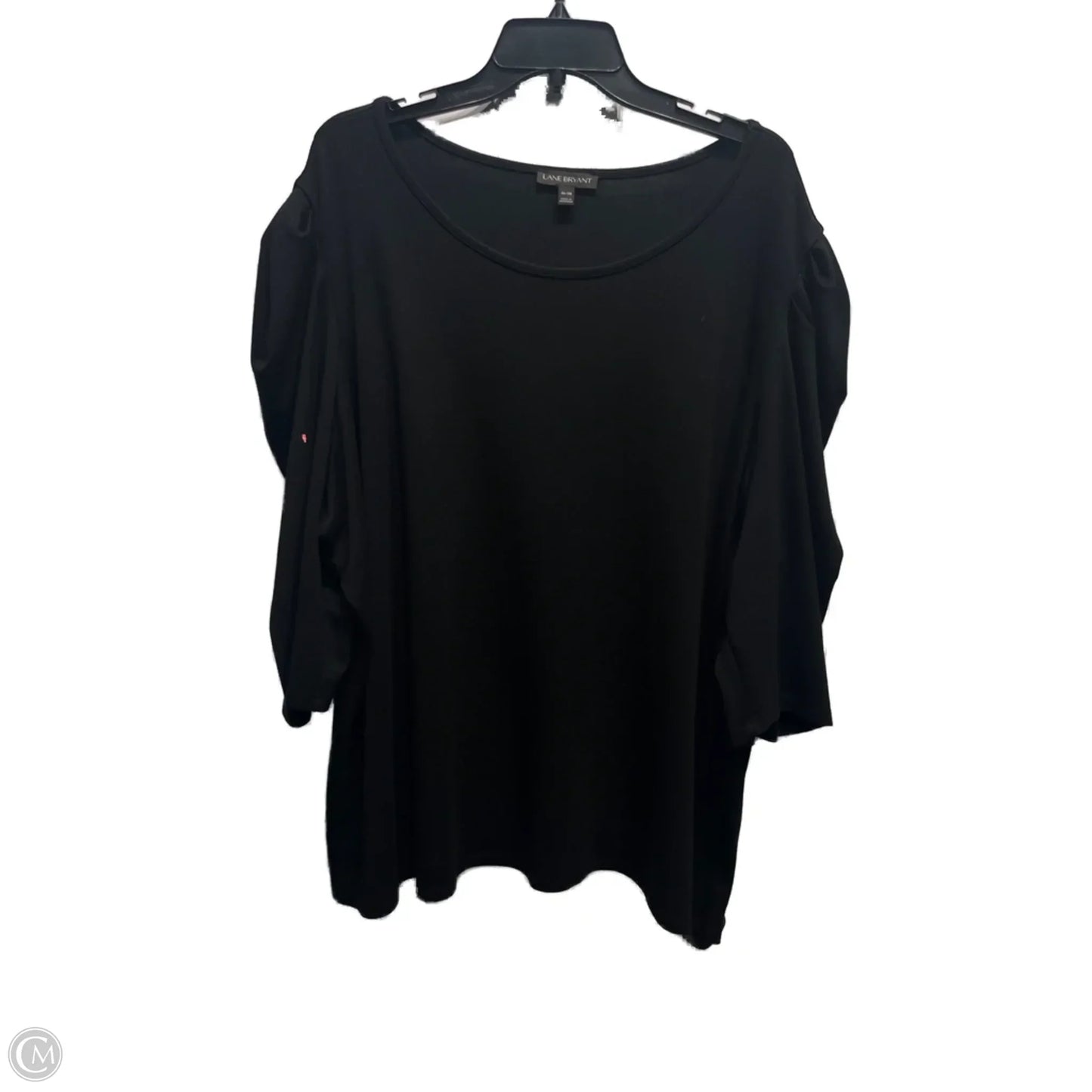 Top 3/4 Sleeve By Lane Bryant In Black, Size: 3x