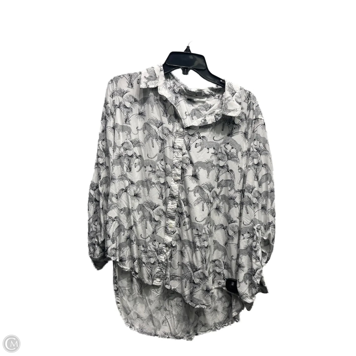 Top Long Sleeve By Jane And Delancey In Black & White, Size: Xl