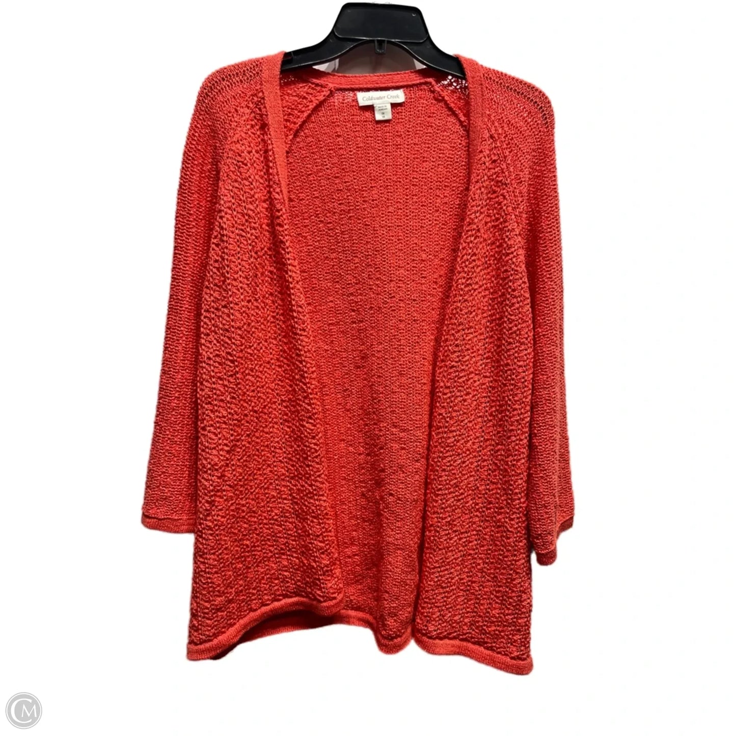 Sweater Cardigan By Coldwater Creek In Orange, Size: 1x