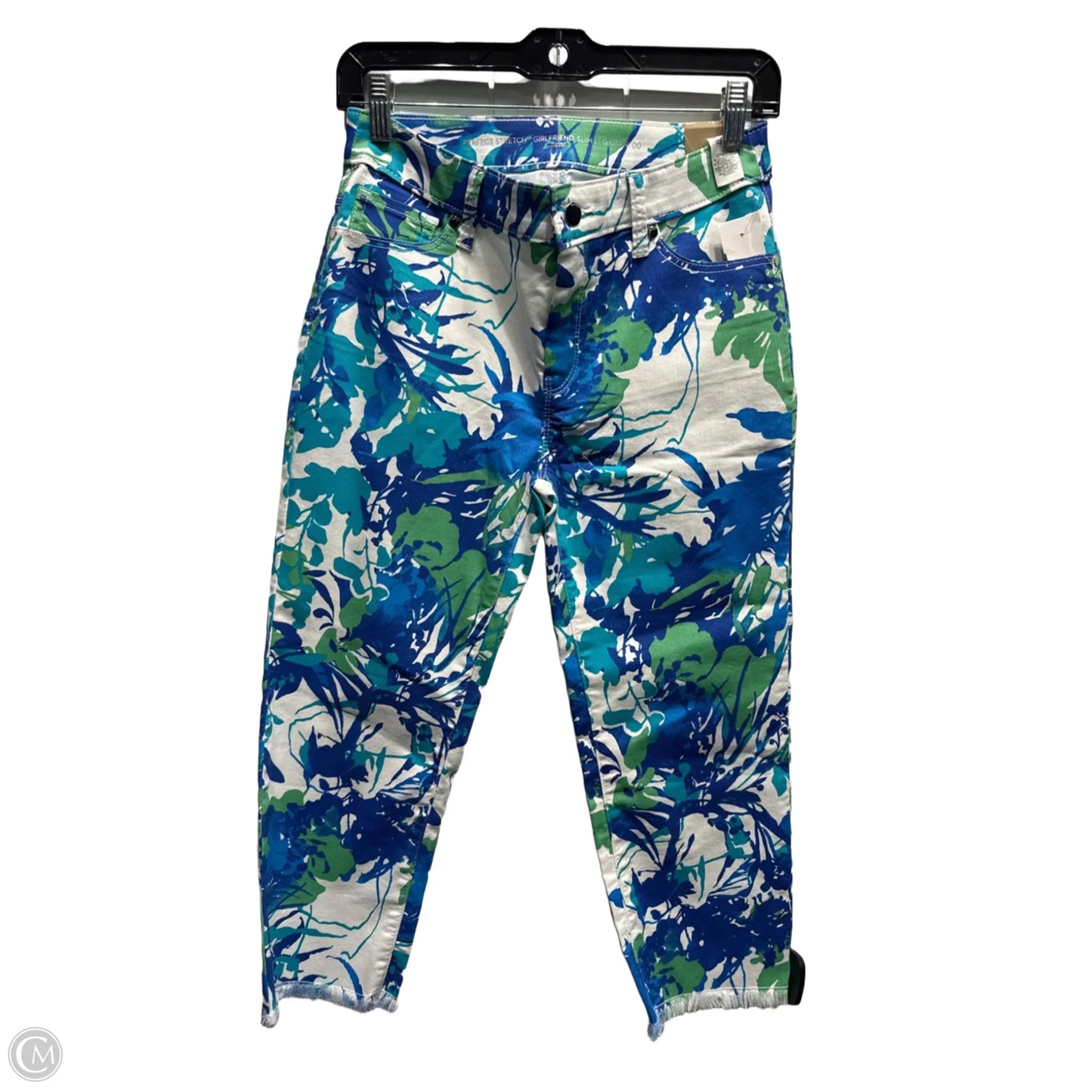 Capris By Chicos In Blue & Green, Size: Xs