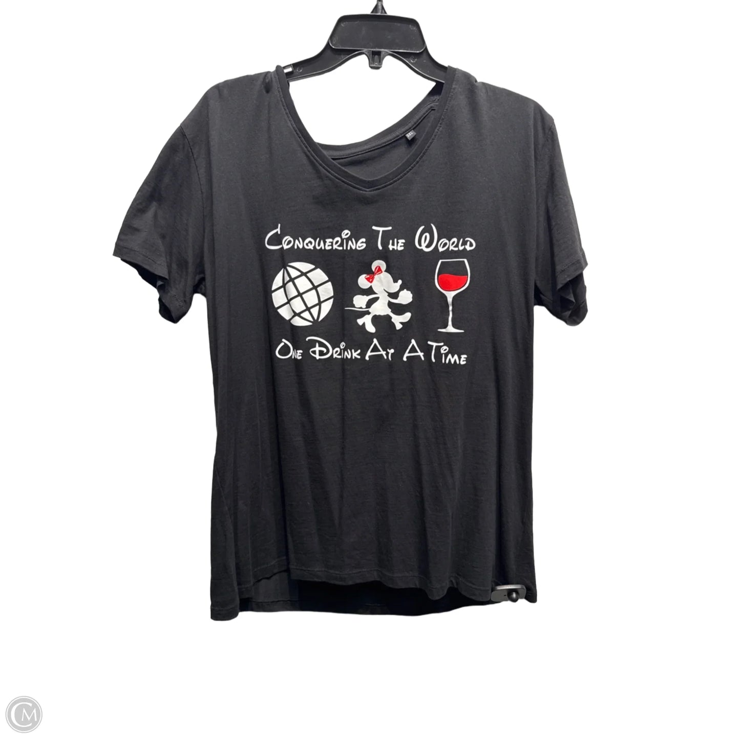 Top Short Sleeve By Clothes Mentor In Black & White, Size: 3x