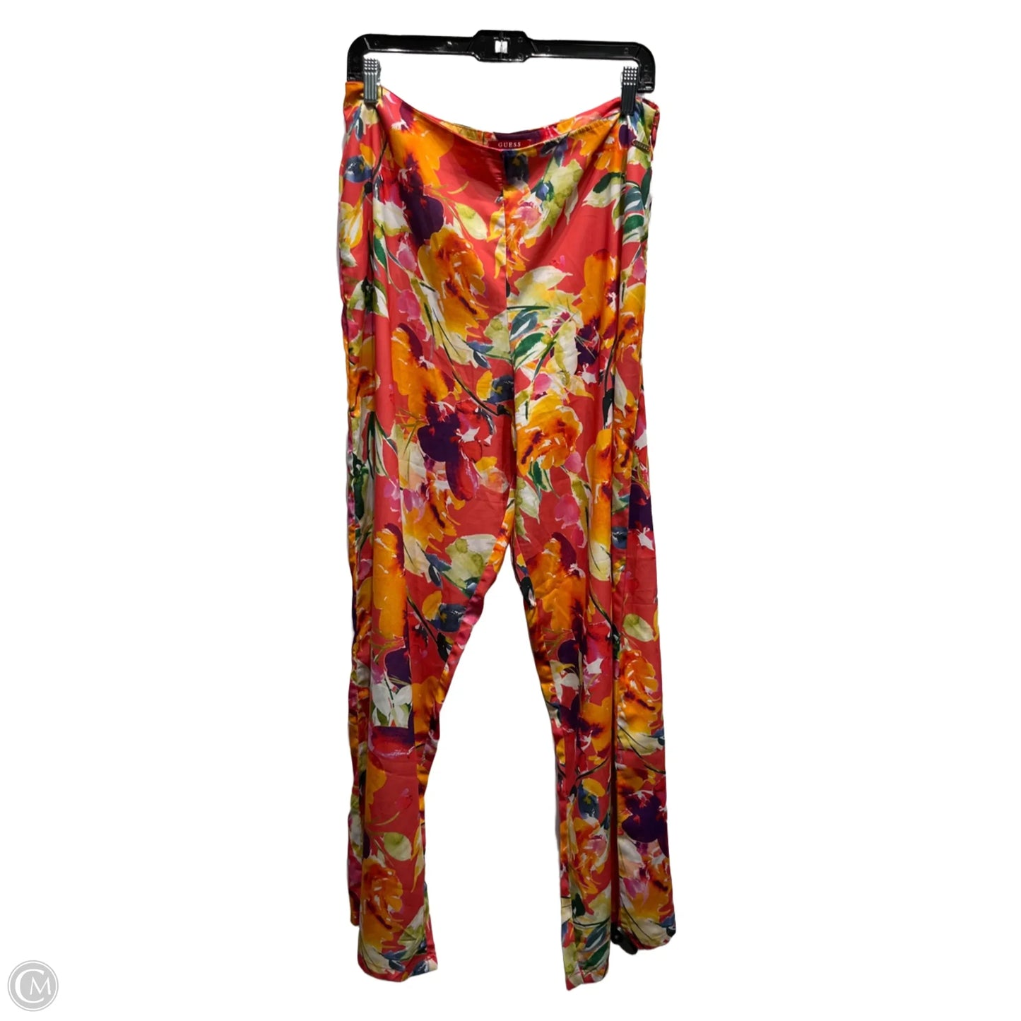 Pants Wide Leg By Guess In Orange & Pink, Size: L
