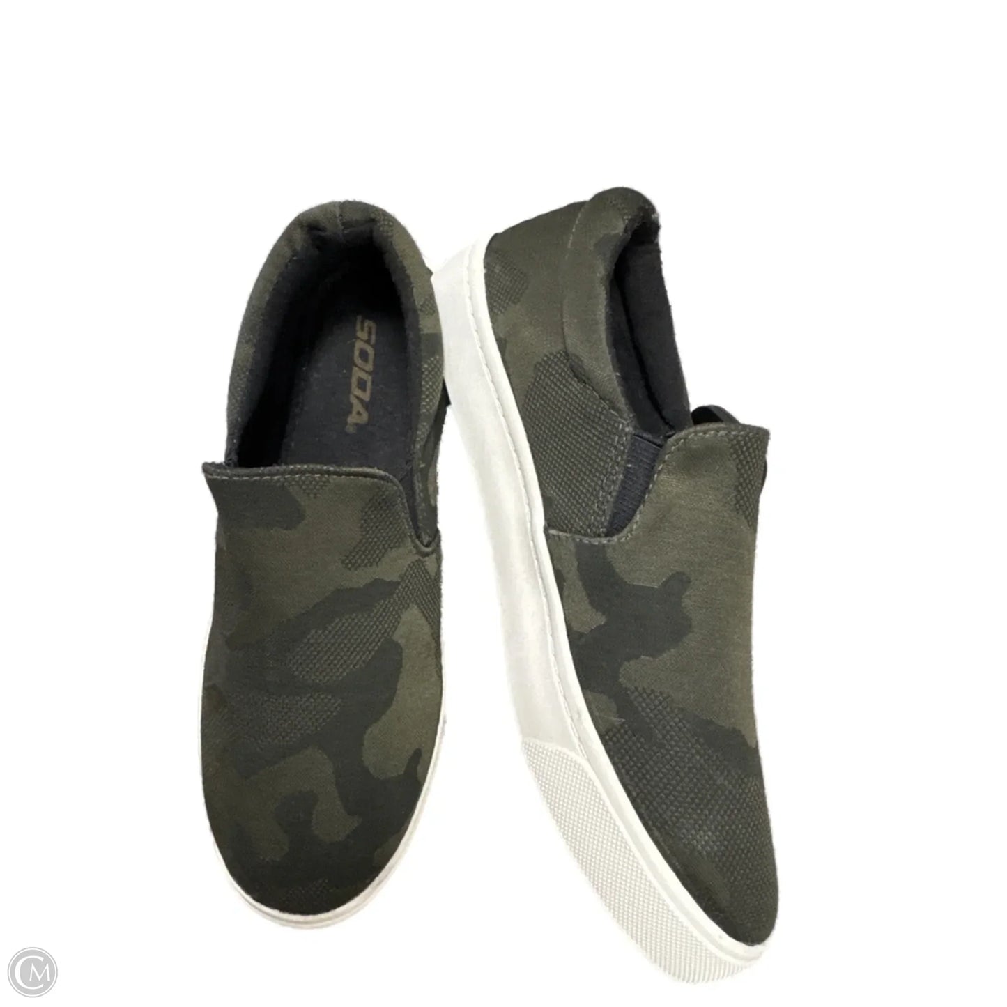 Shoes Flats By Soda In Camouflage Print, Size: 5.5