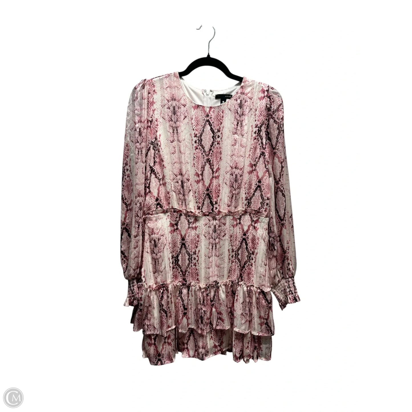 Dress Work By Aqua In Pink & White, Size: M