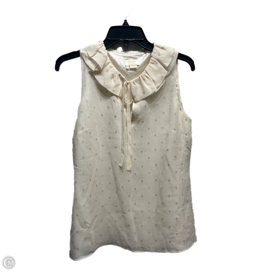 Top Sleeveless Designer By Kate Spade In Gold, Size: 6