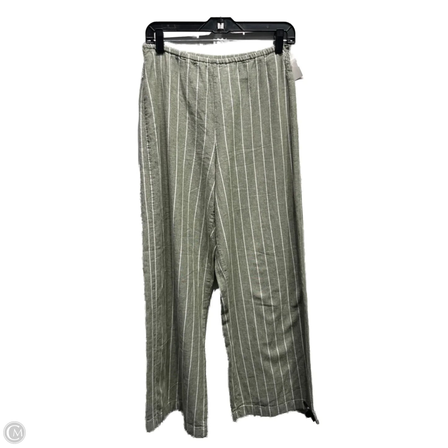 Pants Wide Leg By Beachlunchlounge In Green & White, Size: S