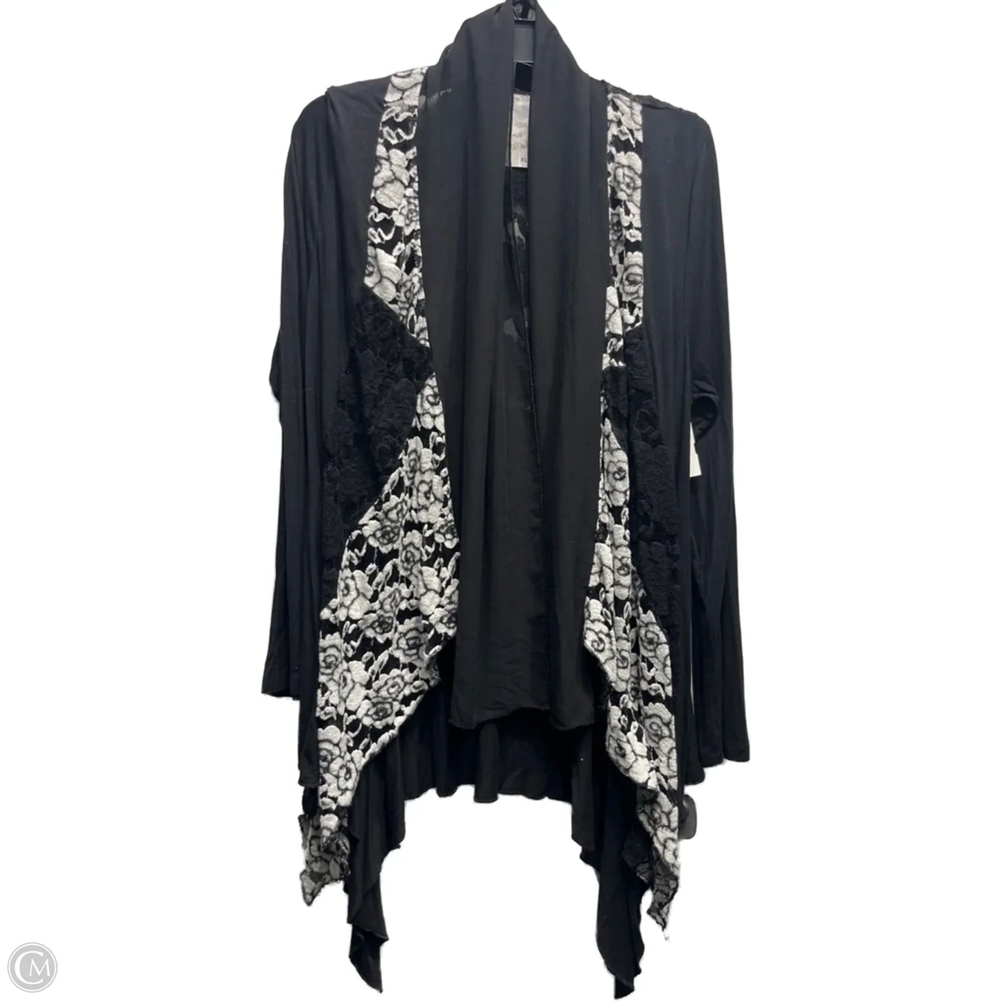 Cardigan By flew de lis In Black & White, Size: Xl