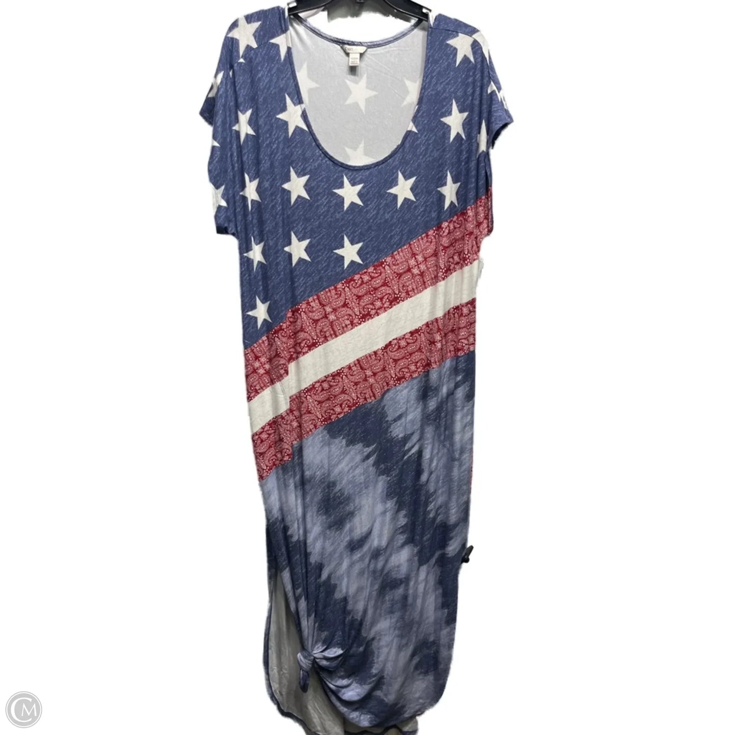 Dress Casual Maxi By Cato In Blue & Red, Size: 18