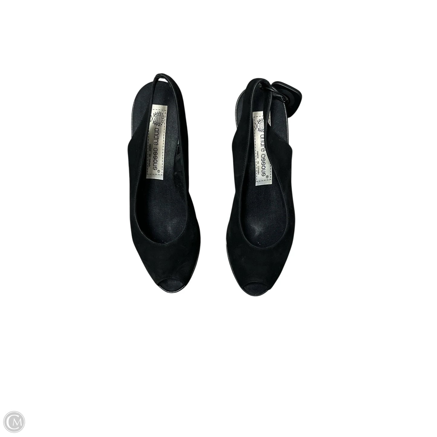 Sandals Heels Wedge By andre assous In Black, Size: 7