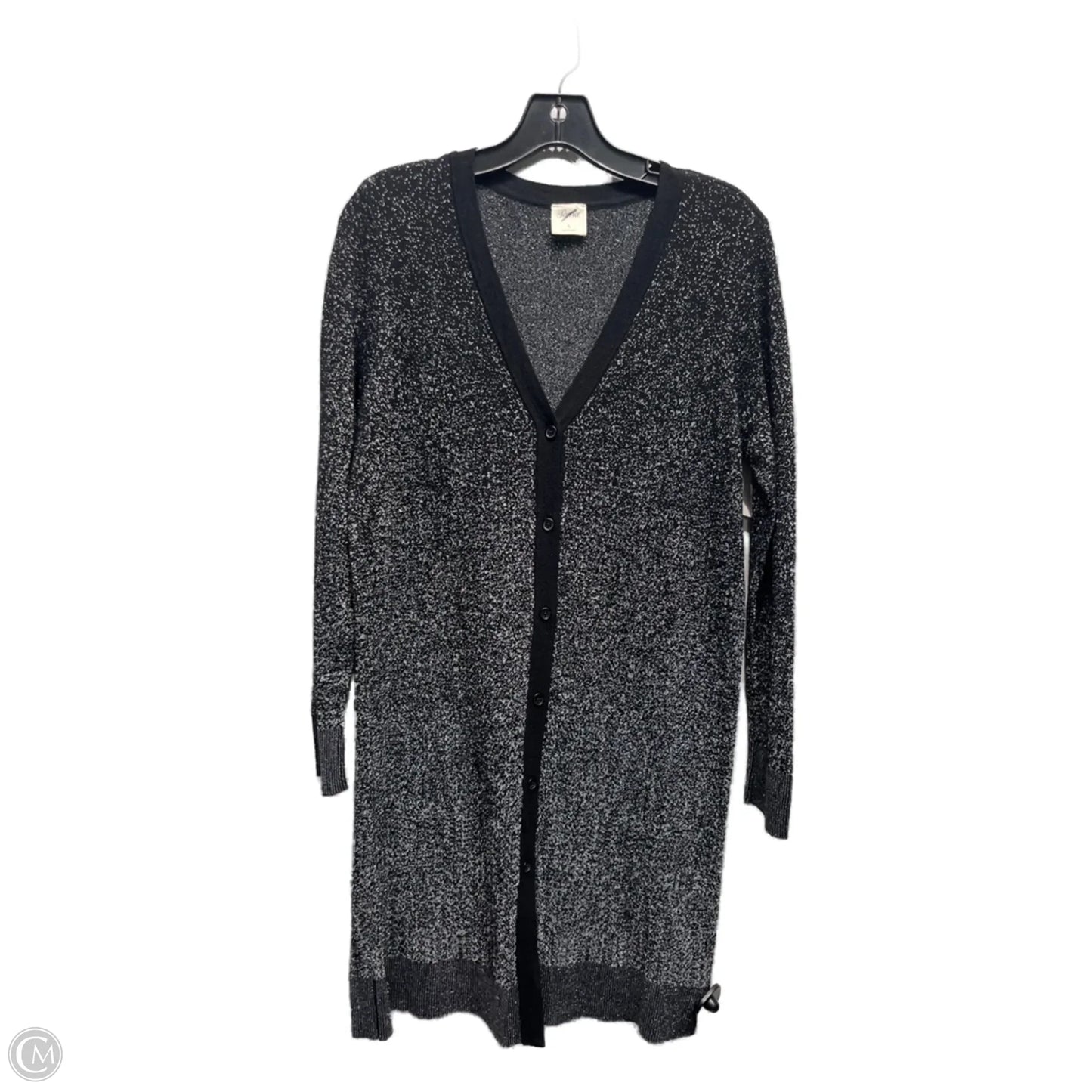 Dress Sweater By Soma In Black & Silver, Size: S