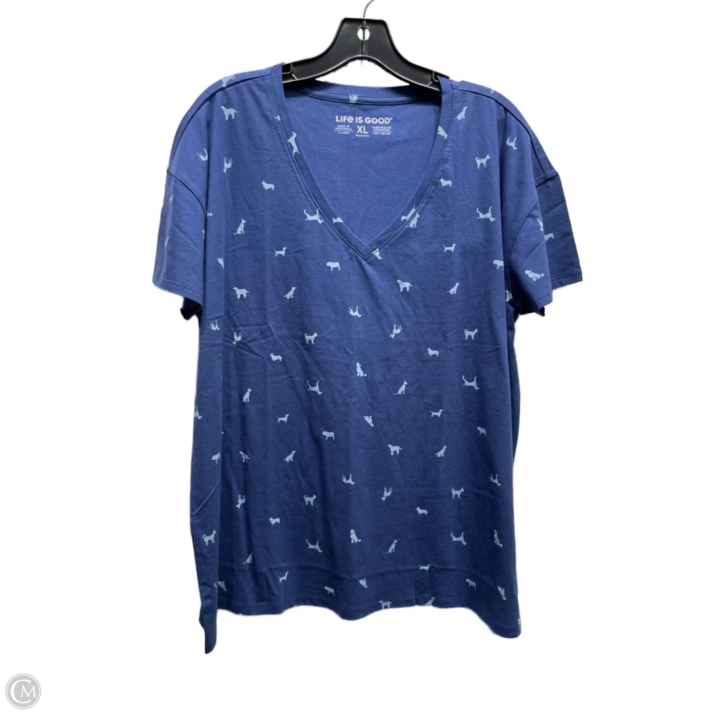 Top Short Sleeve Basic By Life Is Good In Blue, Size: Xl