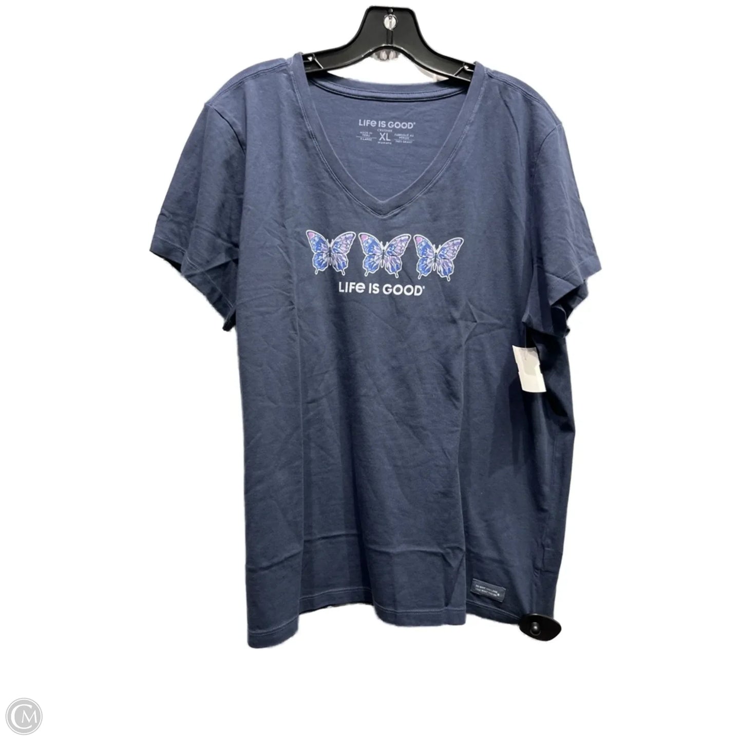 Top Short Sleeve Basic By Life Is Good In Navy, Size: Xl