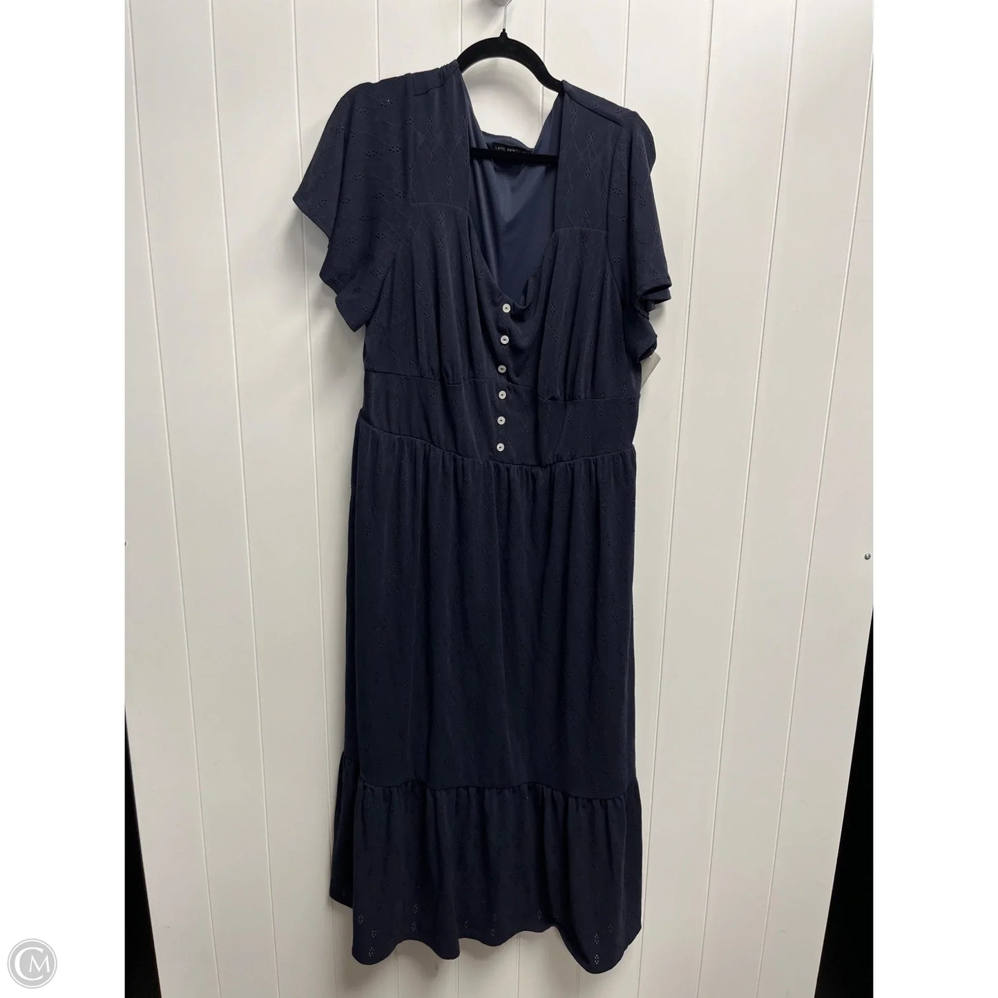 Dress Casual Midi By Lane Bryant In Navy, Size: 22