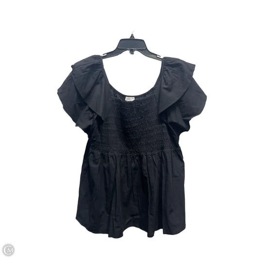 Top Short Sleeve By CHIC SOUL In Black, Size: 3x