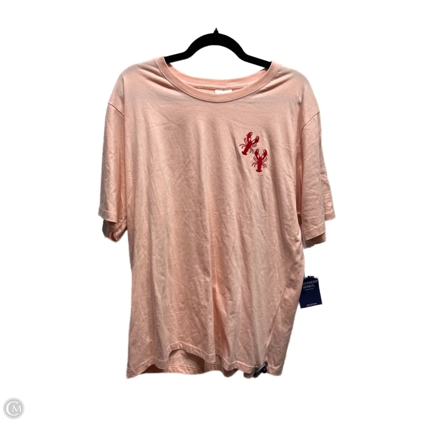 Top Short Sleeve Basic By southern spririt In Orange, Size: Xl