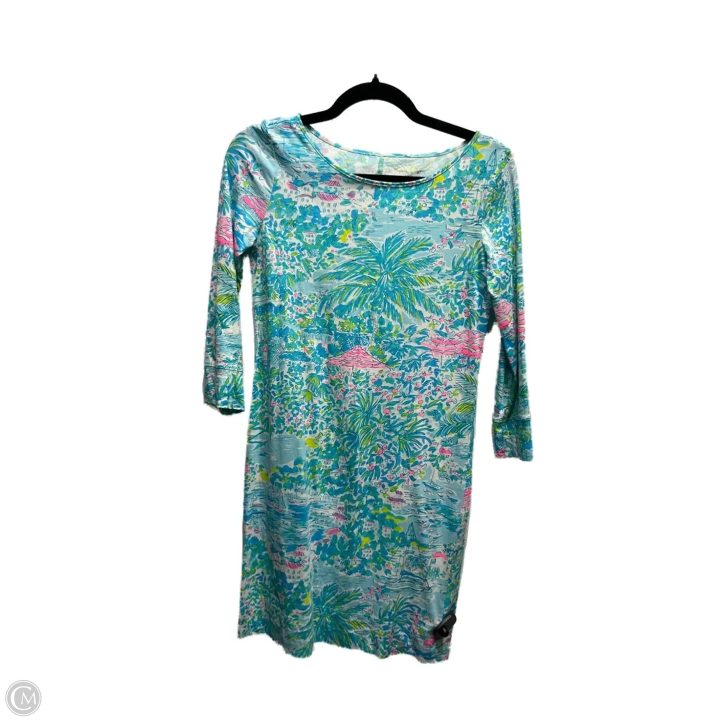 Dress Designer By Lilly Pulitzer In Blue & Green, Size: Xxs