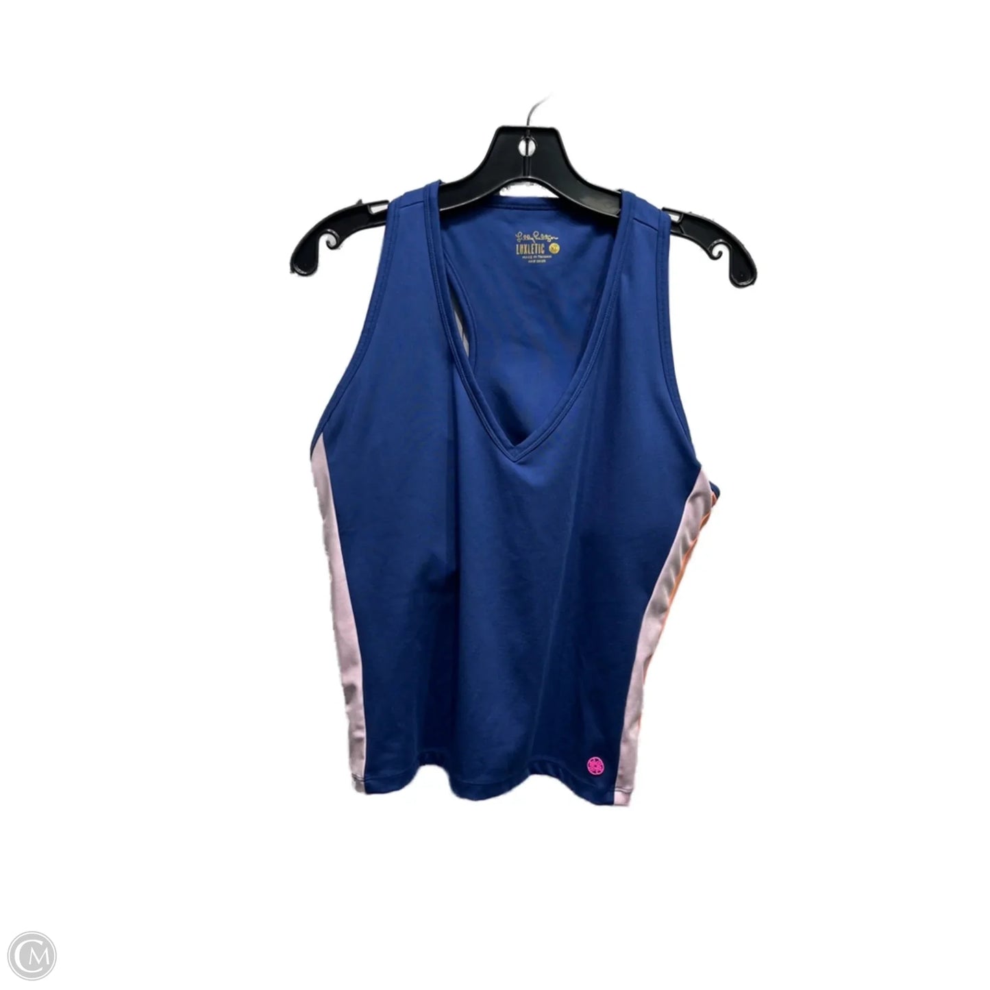 Top Sleeveless Designer By Lilly Pulitzer In Blue & Pink, Size: Xl